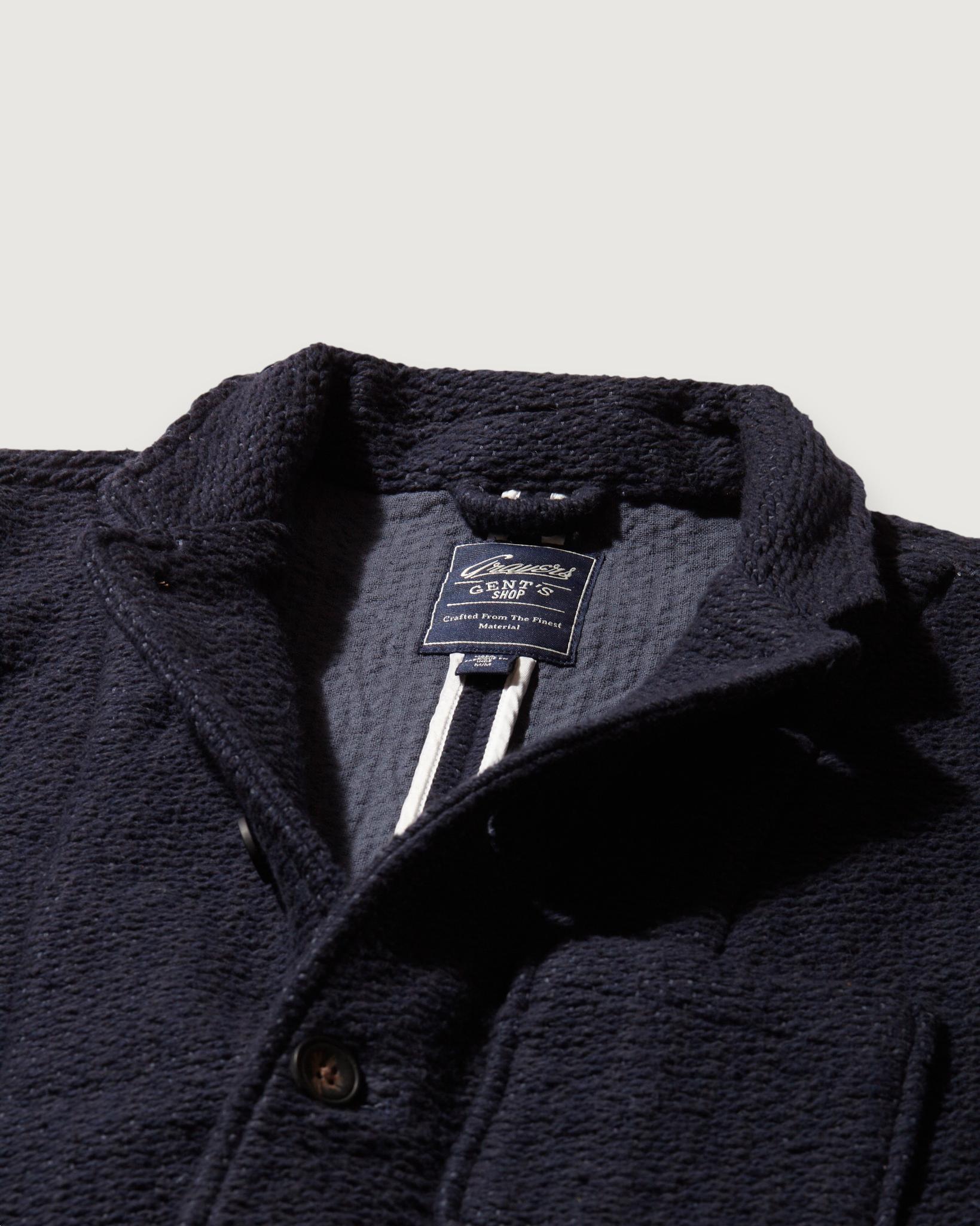 Burly Cotton Blazer- Navy Product Image