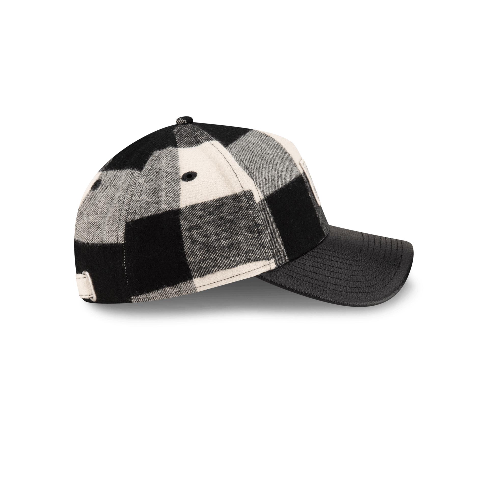 Lumber Plaid College White 9FORTY A-Frame Adjustable Hat Male Product Image