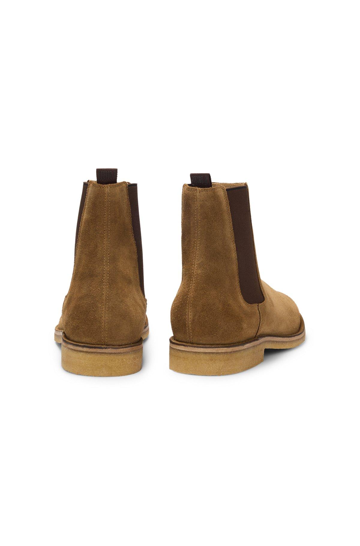 BOSS - BECKHAM x BOSS Chelsea boots in suede - Beige Product Image