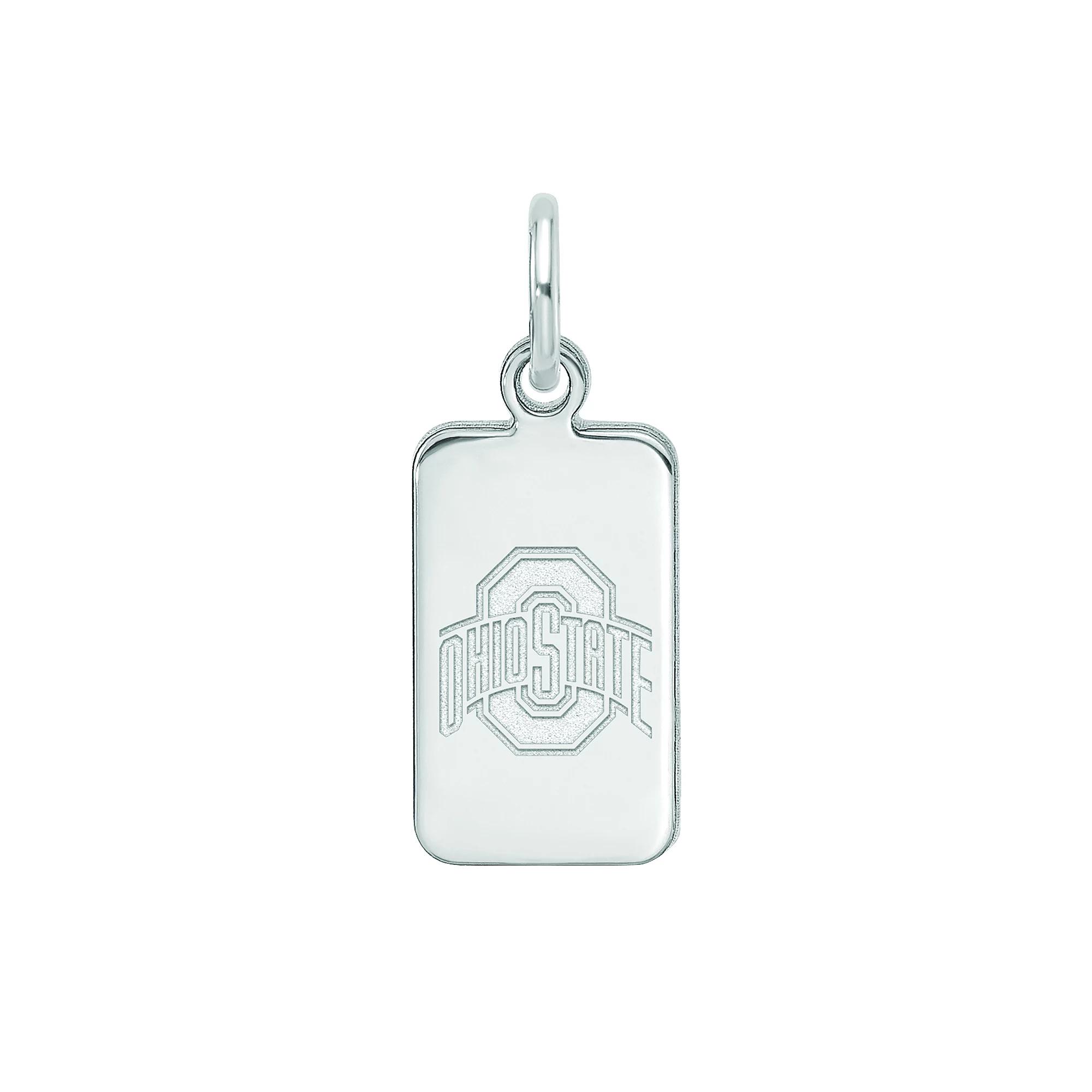 LogoArt Sterling Silver Ohio State Tag Pendant, Women's, Size: 15 mm Product Image