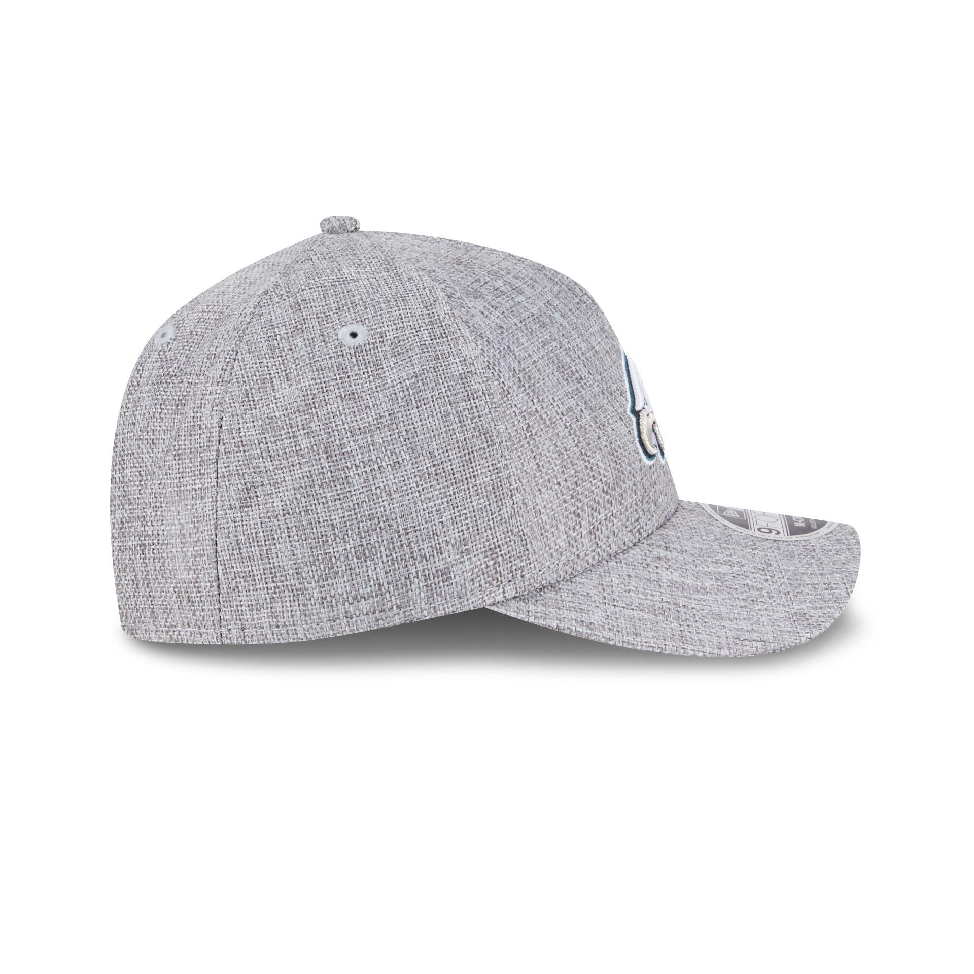 Philadelphia Eagles Cotton Weave Gray 9FORTY M-Crown A-Frame Snapback Hat Male Product Image