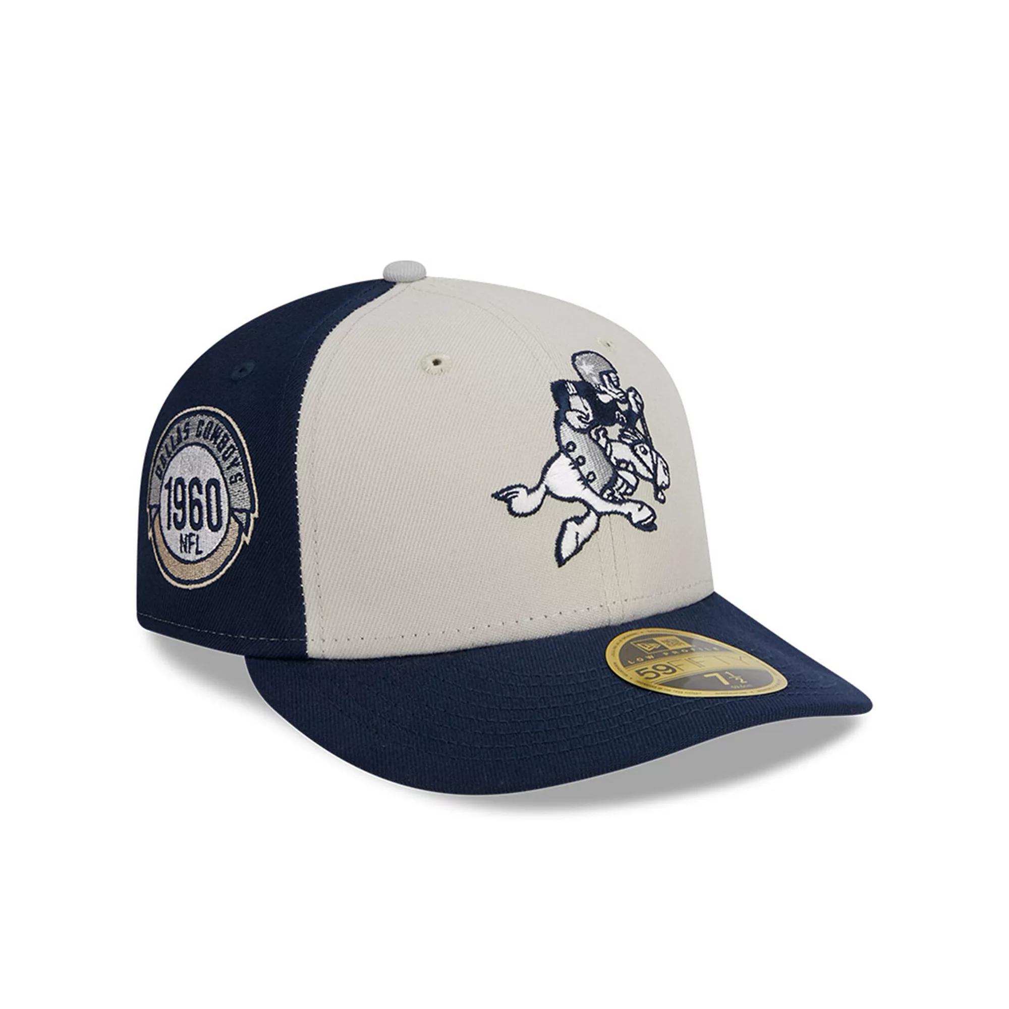 Men's New Era  Cream/Navy Dallas Cowboys 2023 Sideline Historic Low Profile 59FIFTY Fitted Hat, Size: 8, Beige Product Image