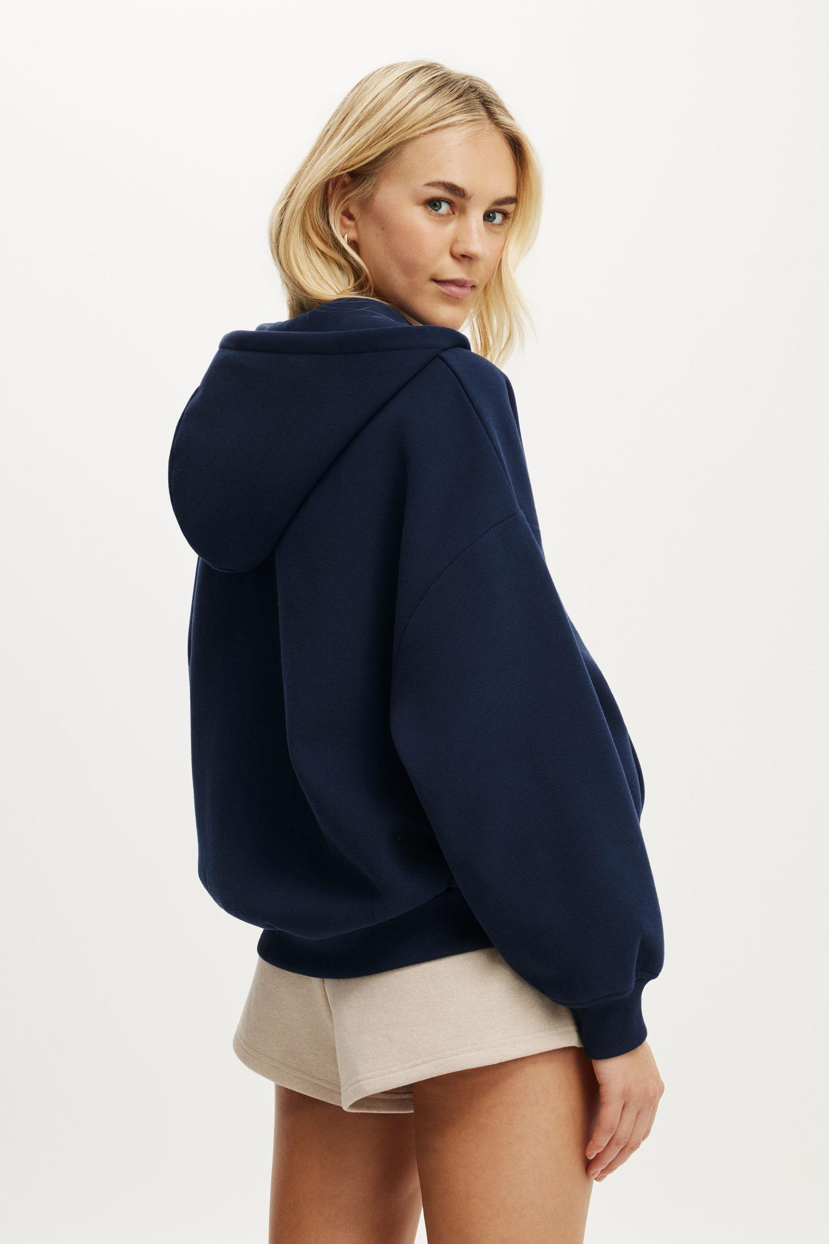 Plush Oversized Zip Through Hoodie Product Image