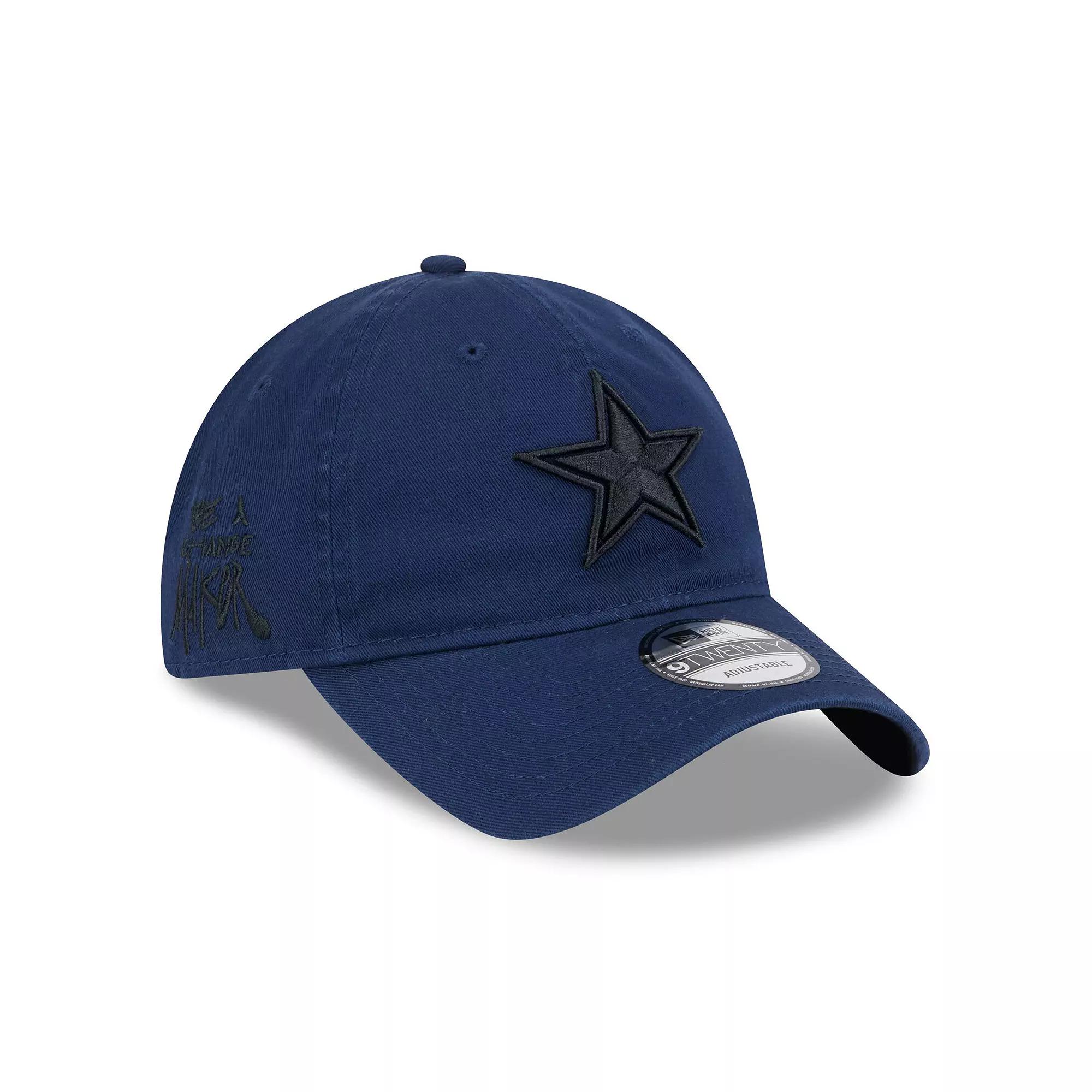 Men's New Era Navy Dallas Cowboys 2024 Inspire Change 9TWENTY Adjustable Hat, Blue Product Image