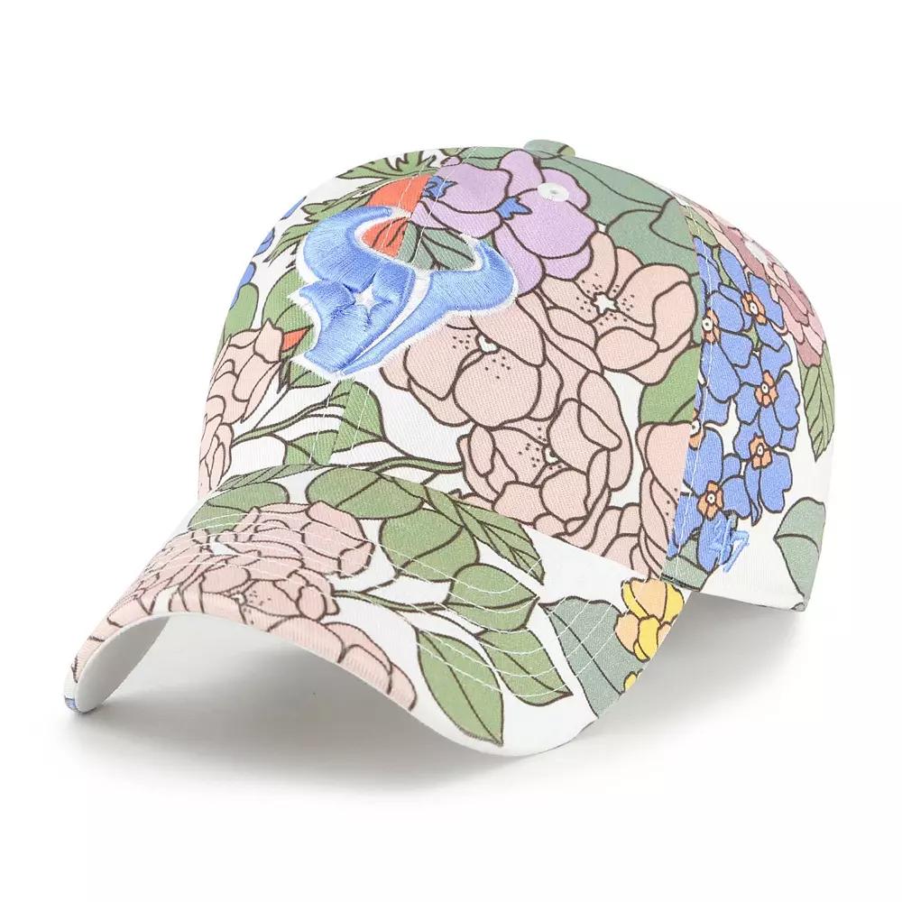 Women's '47 White Houston Texans Florentina Clean Up Adjustable Hat Product Image