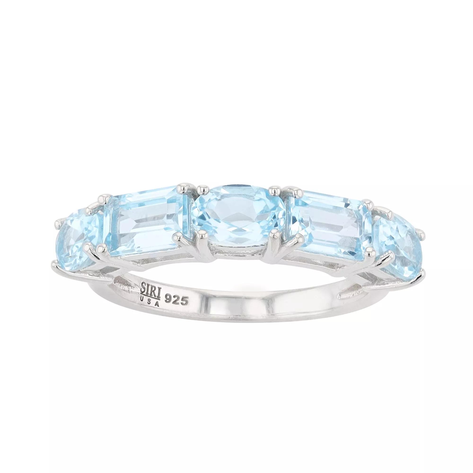 SIRI USA by TJM SIRI Sterling Silver Faceted Sky Blue Topaz Ring, Women's, Size: 8 Product Image