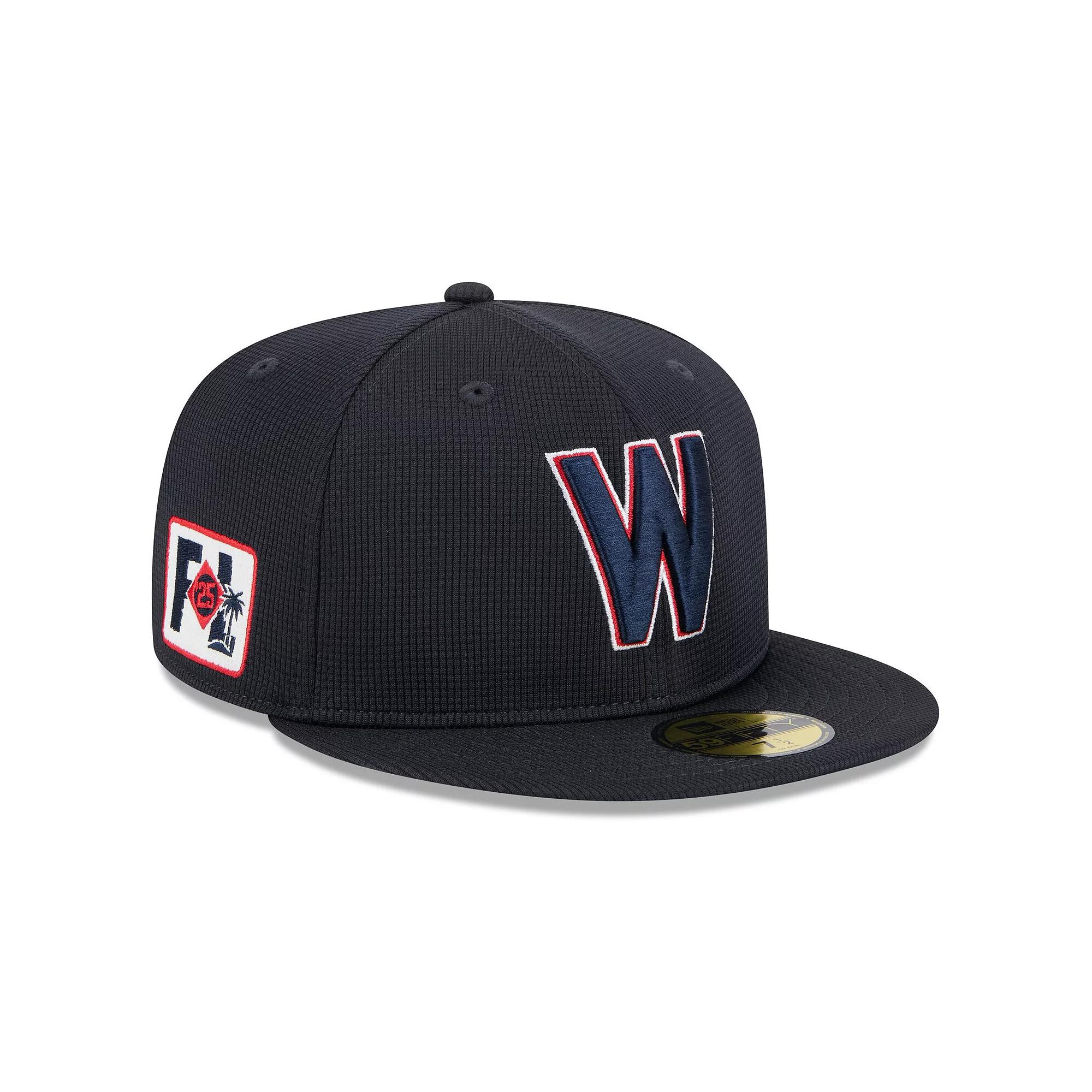 Mens New Era Washington Nationals 2025 Spring Training 59FIFTY Fitted Hat Blue Product Image