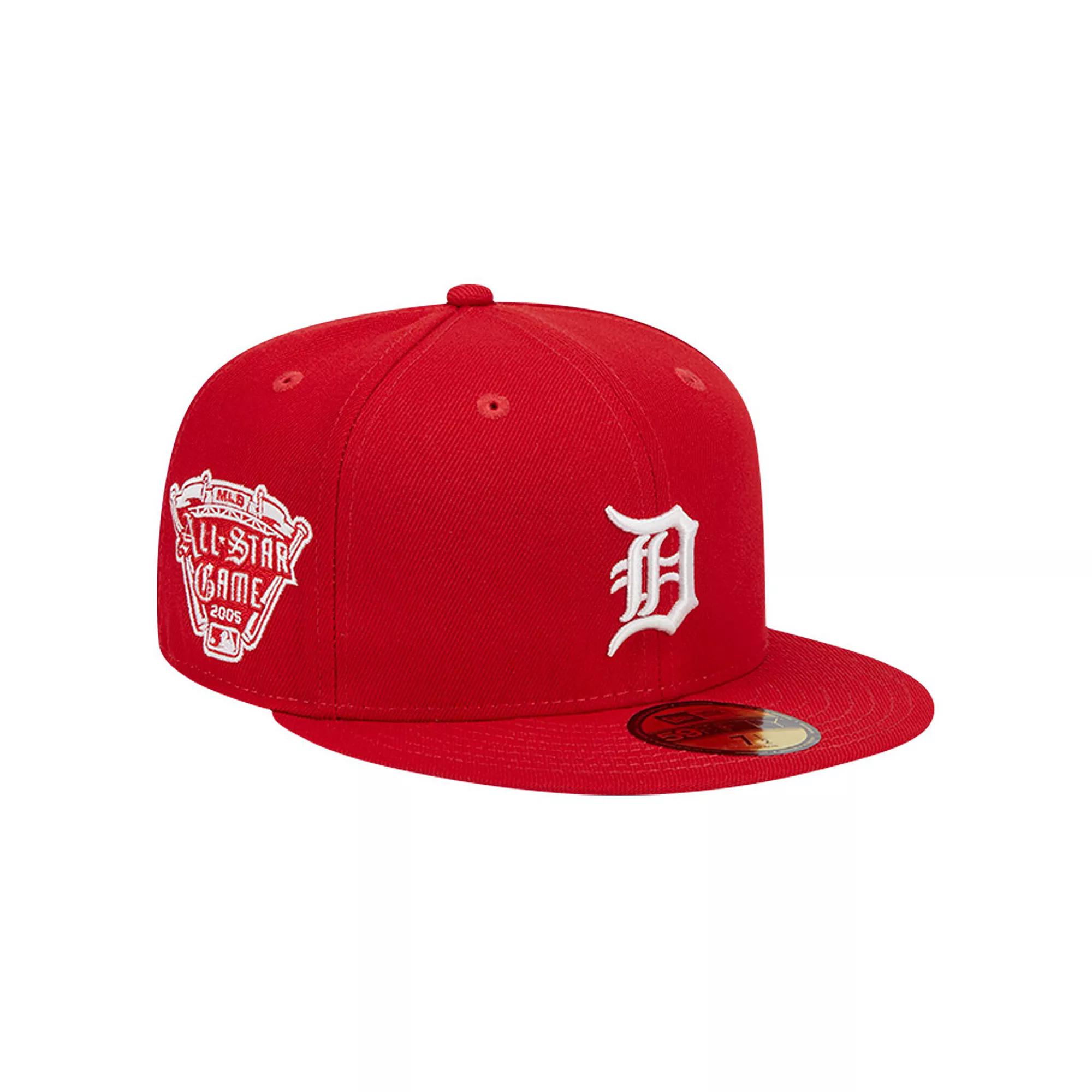 Men's New Era Red Detroit Tigers Logo 59FIFTY Fitted Hat, Size: 7 3/8 Product Image