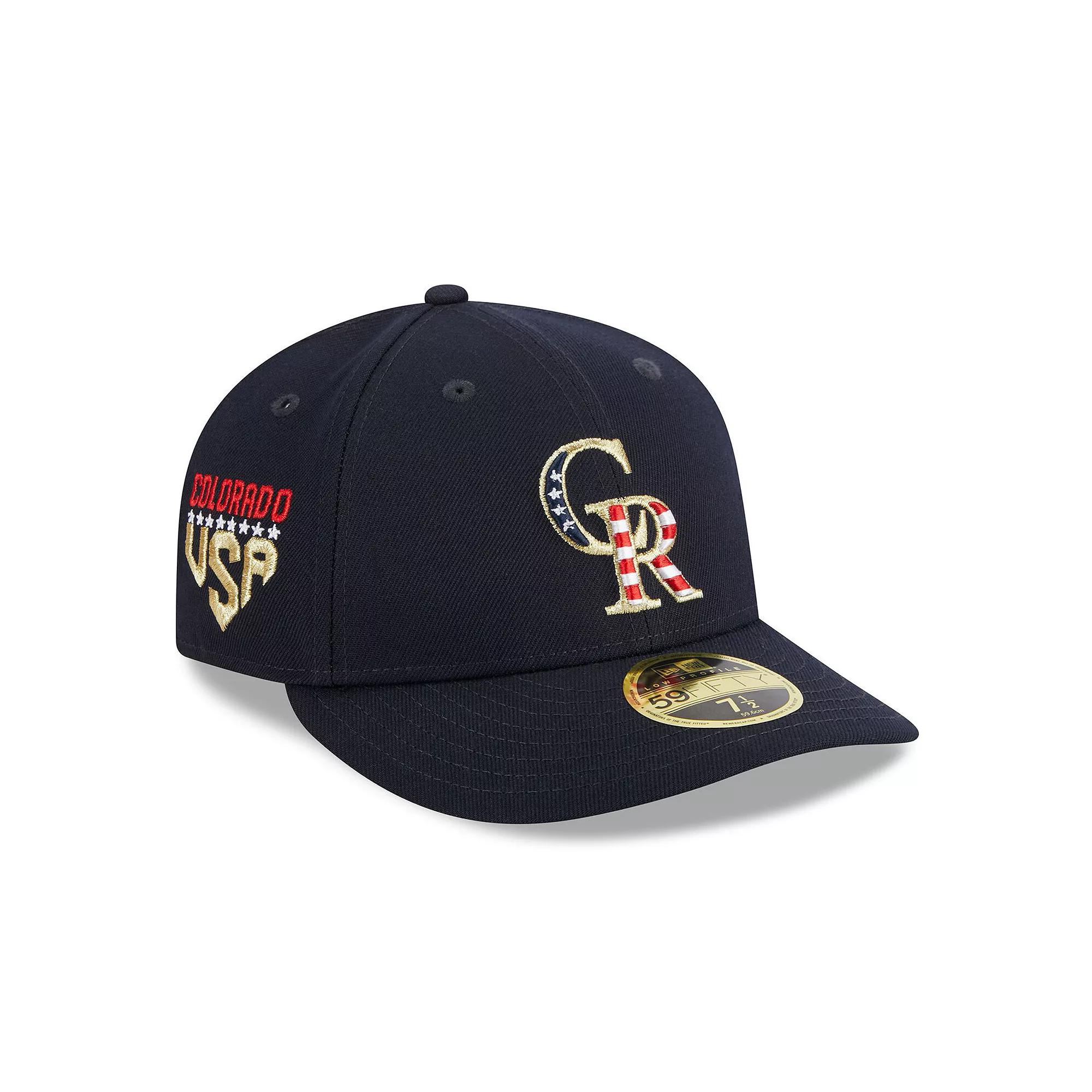 Men's New Era  Navy Colorado Rockies 2023 Fourth of July Low Profile 59FIFTY Fitted Hat, Size: 7 1/2, Blue Product Image
