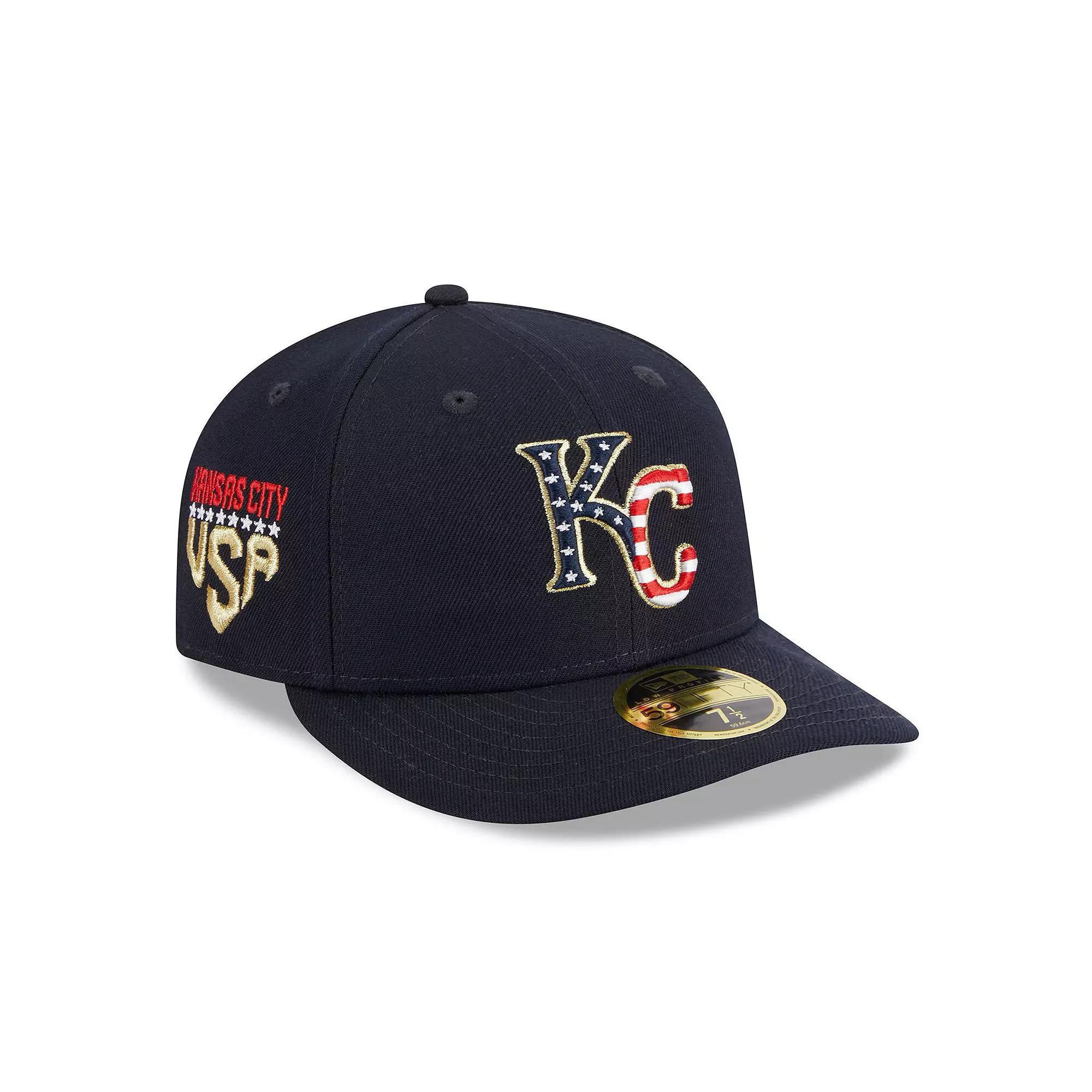 Men's New Era  Navy Kansas City Royals 2023 Fourth of July Low Profile 59FIFTY Fitted Hat, Size: 7, Blue Product Image