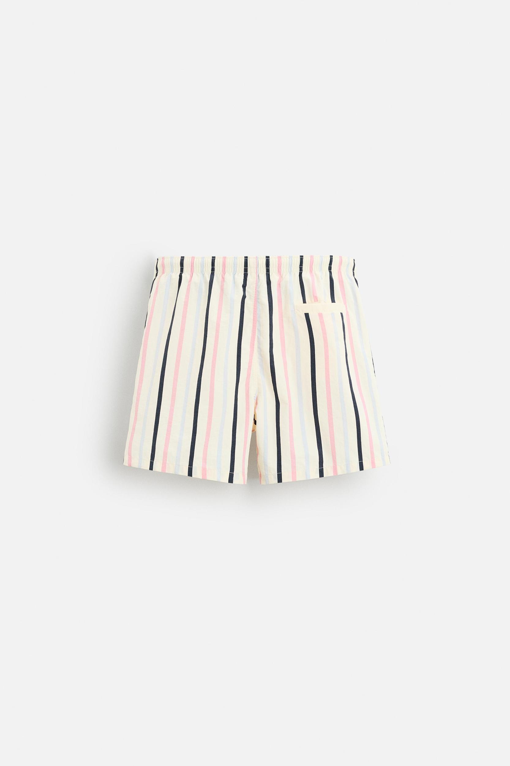 STRIPED PRINT MID-LENGTH SWIMSUIT Product Image