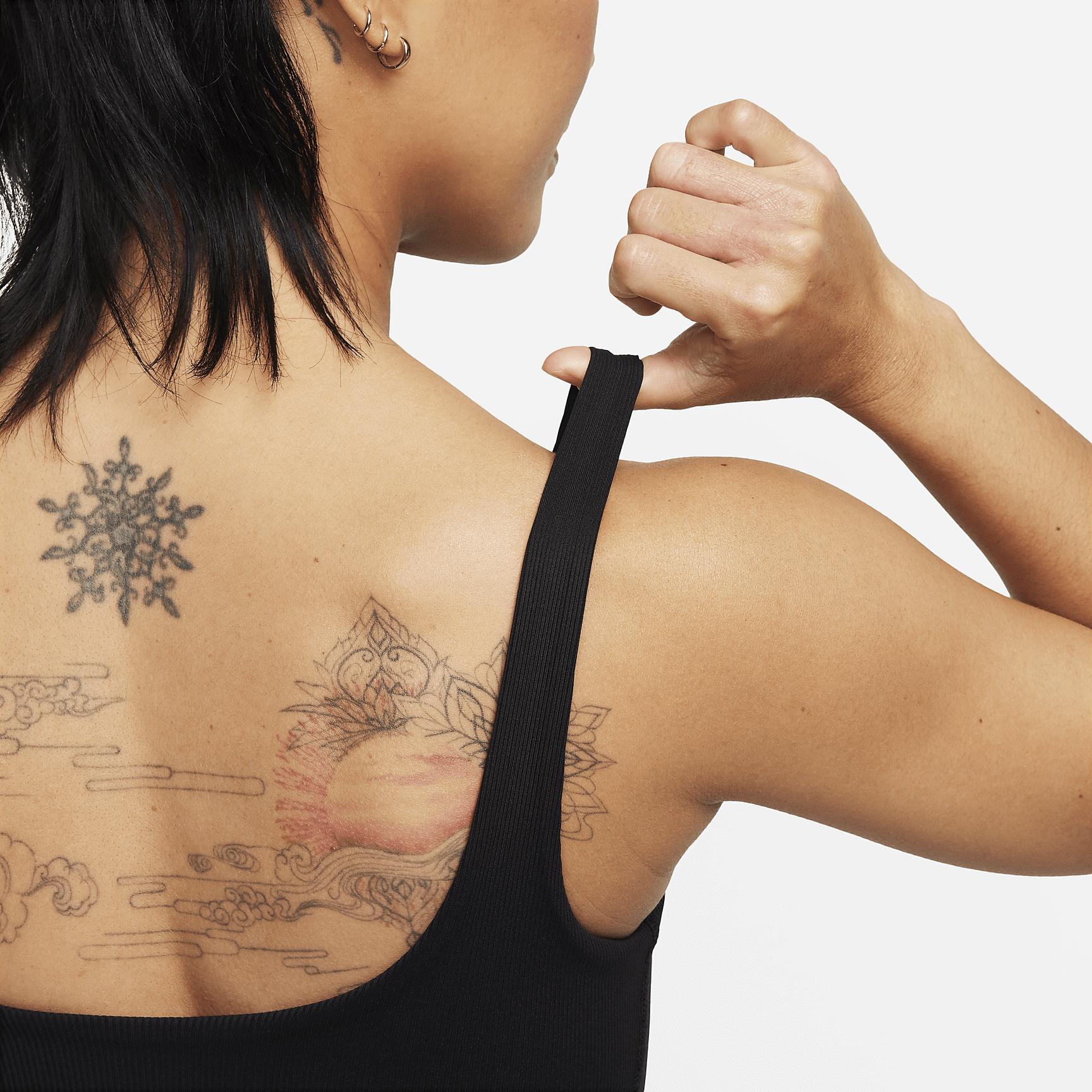 Nike Womens Zenvy Rib Light-Support Non-Padded Longline Sports Bra | FQ0410-010 Product Image