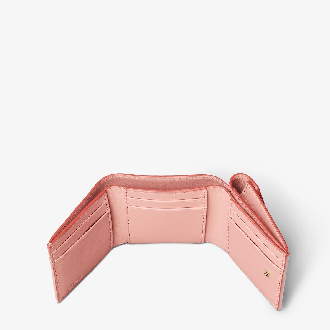 FF Diamonds WalletPink and sienna brown leather wallet Product Image