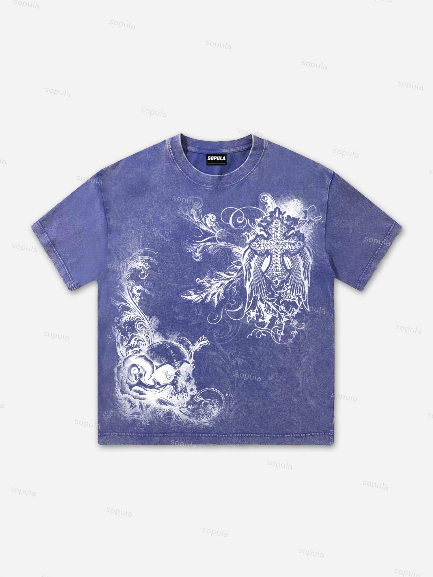 Sopula Retro Fly Rich 2019 Graphic Washed Pullover Hoodie Product Image