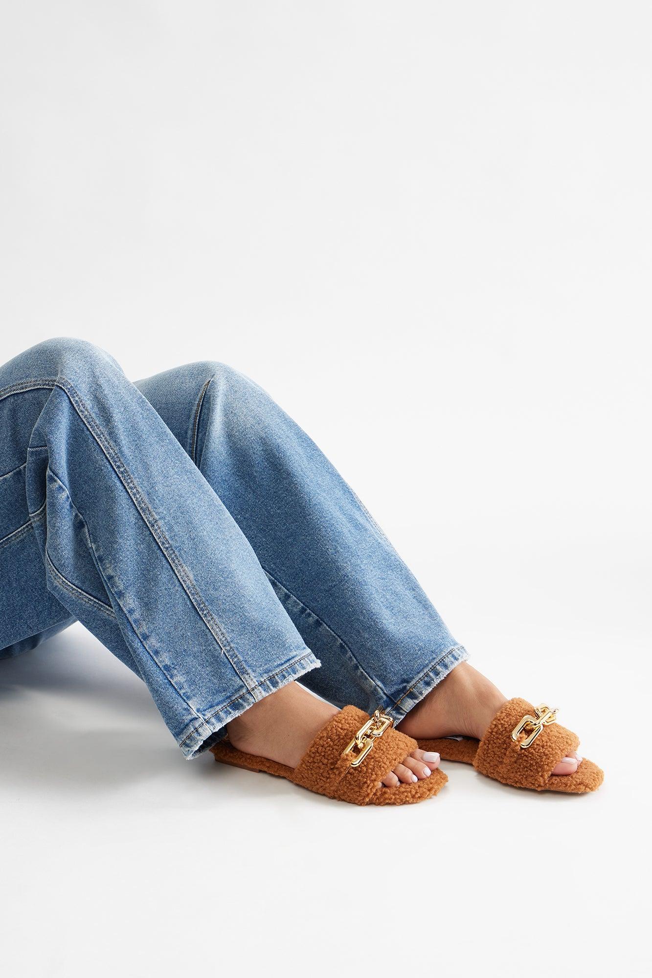 Grady Sherpa Hardware Sandals - Brown Product Image