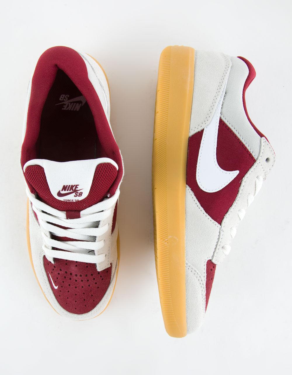 NIKE SB Force 58 Mens Shoes - GRAY/BURGANDY Product Image