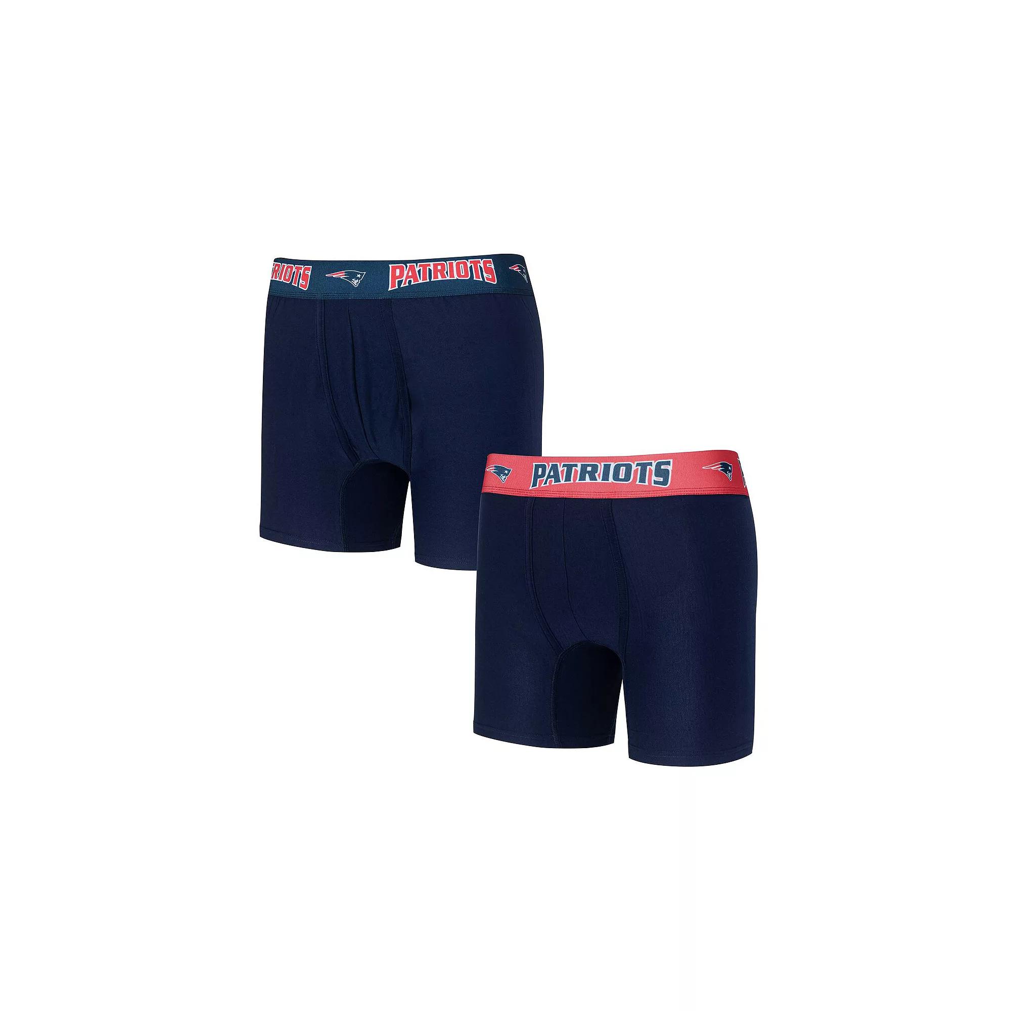 Men's Concepts Sport Navy/Red New England Patriots 2-Pack Boxer Briefs Set,  Product Image