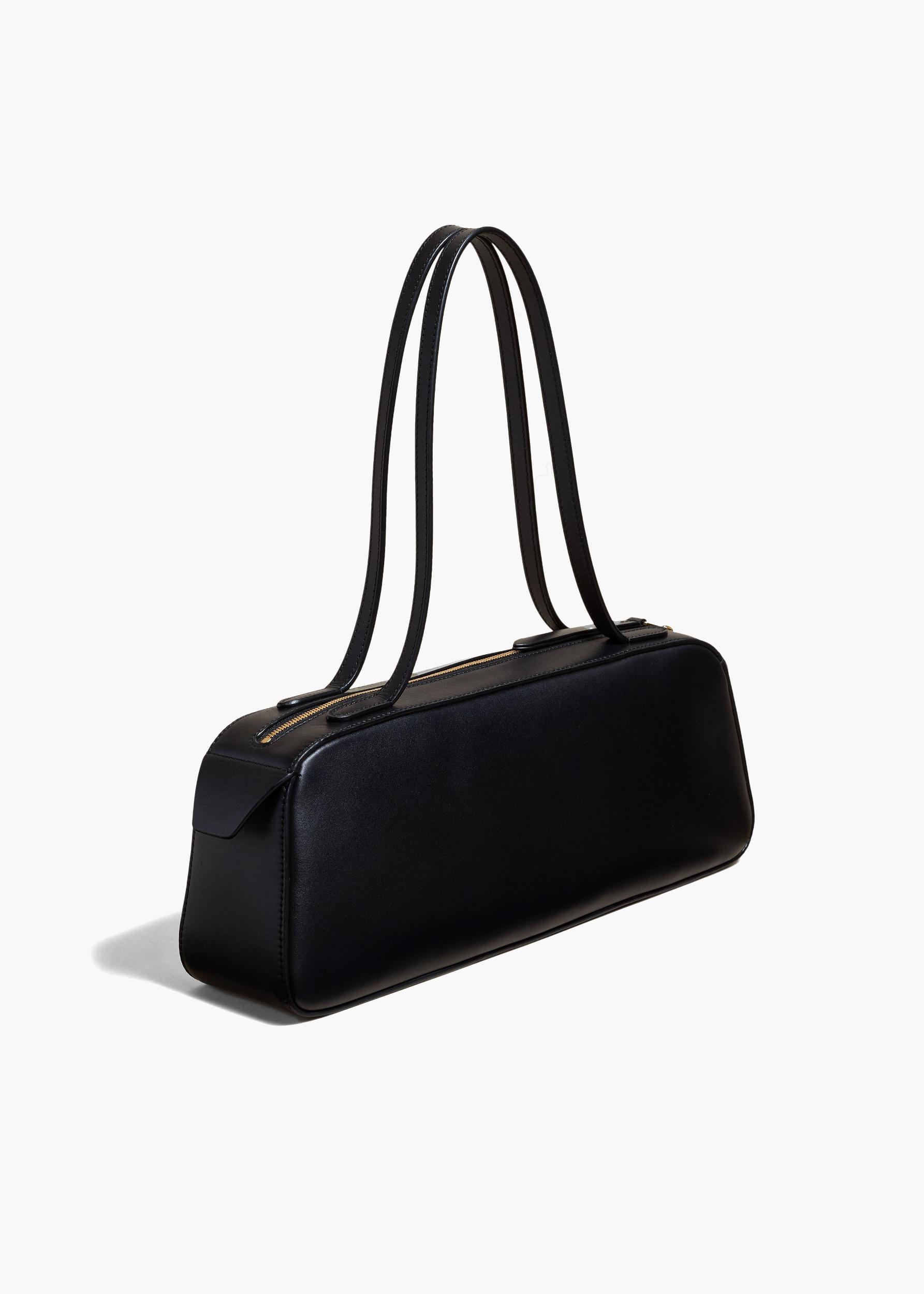 Simona Shoulder Bag in Black Leather Product Image