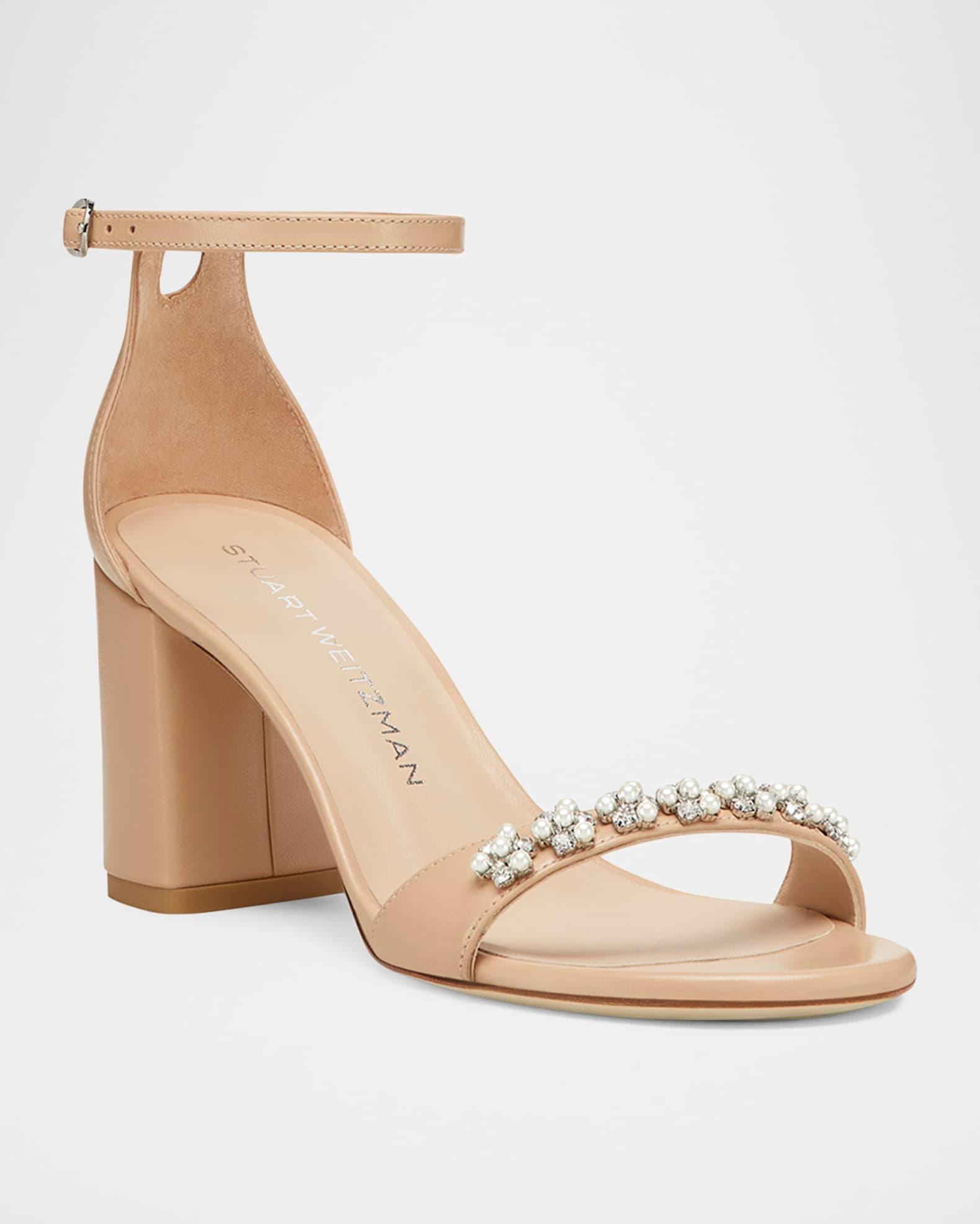 Nudist Poppy Embellished Ankle-Strap Sandals Product Image