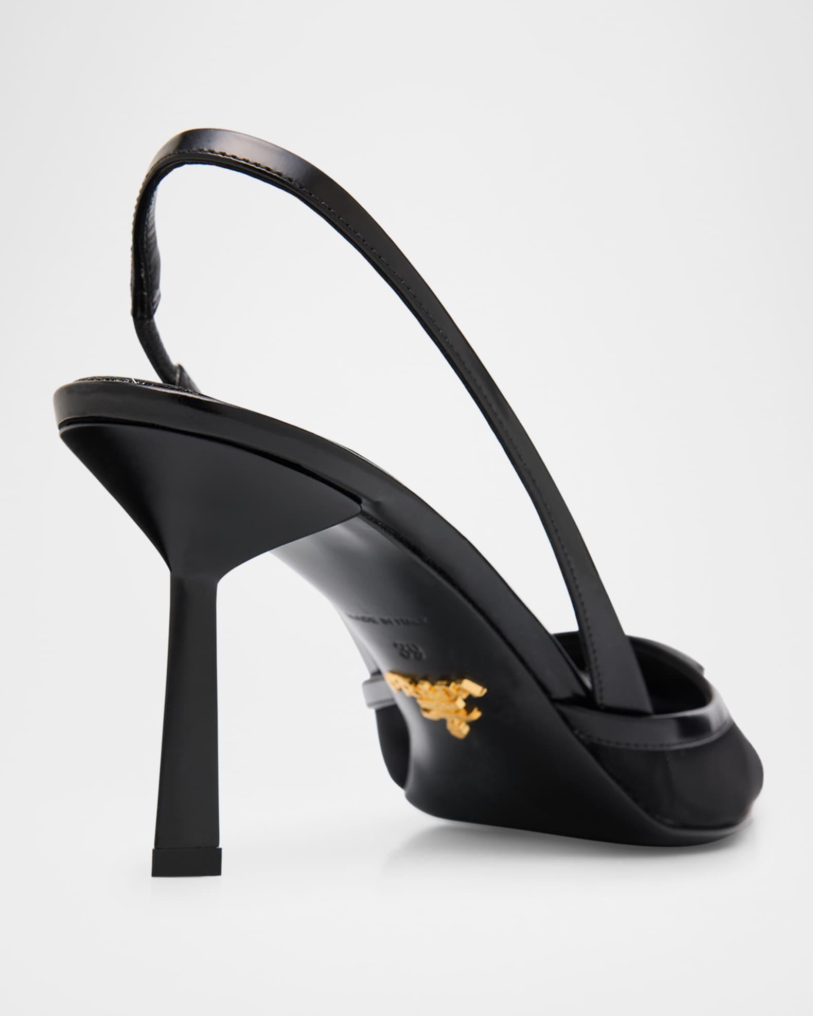 Rete Nylon Mesh Slingback Pumps Product Image