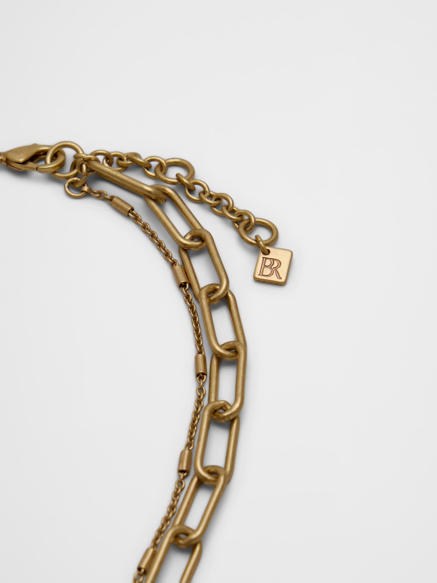 Disc Paperclip Layered Necklace Product Image