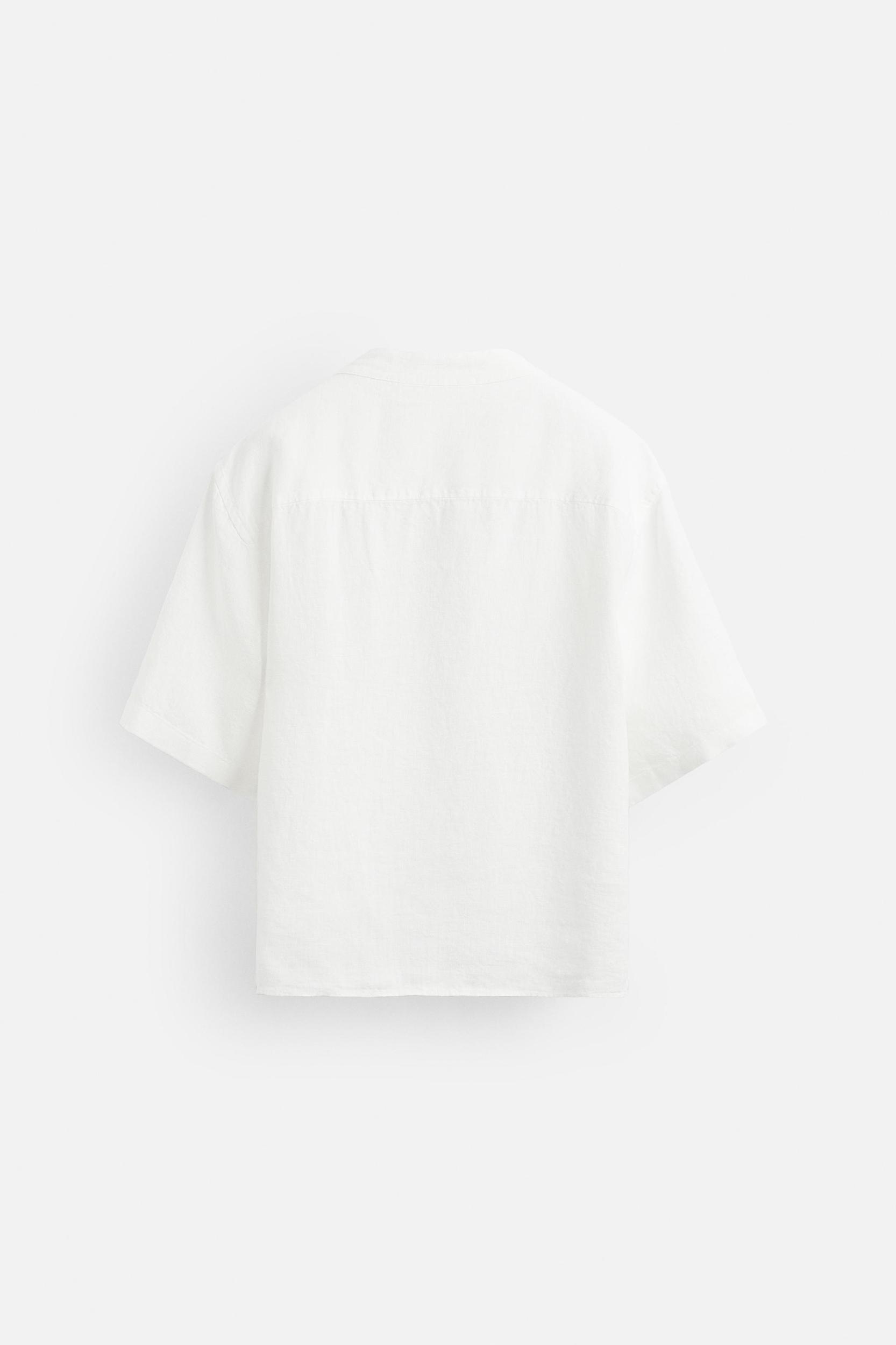 100% LINEN OVERSHIRT Product Image