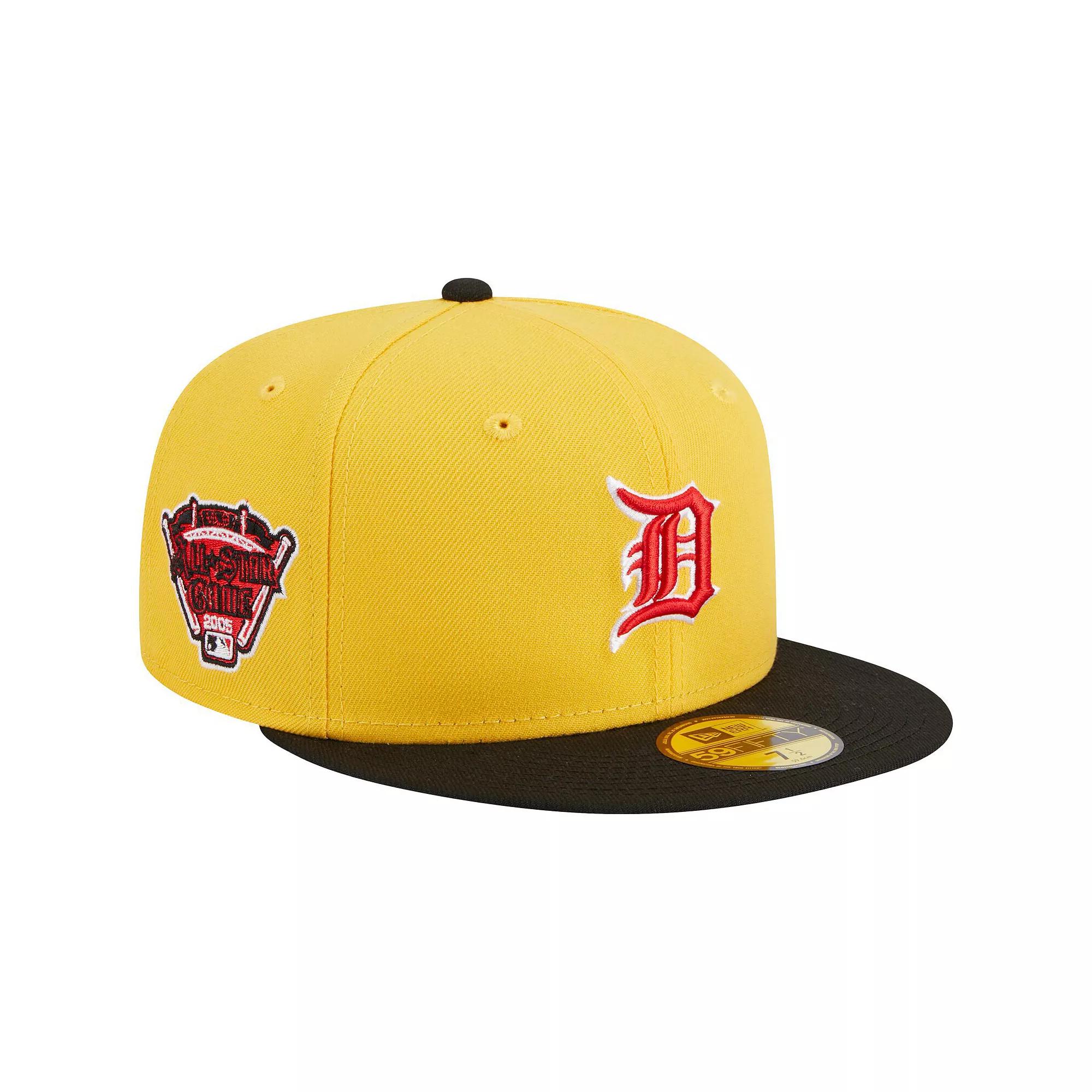 Men's New Era Yellow/Black Detroit Tigers Grilled 59FIFTY Fitted Hat, Size: 7 Product Image