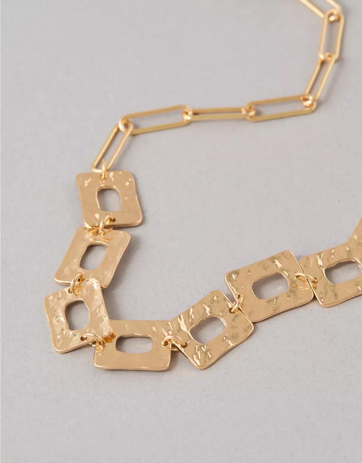 AEO Hammered Rectangle Necklace Product Image