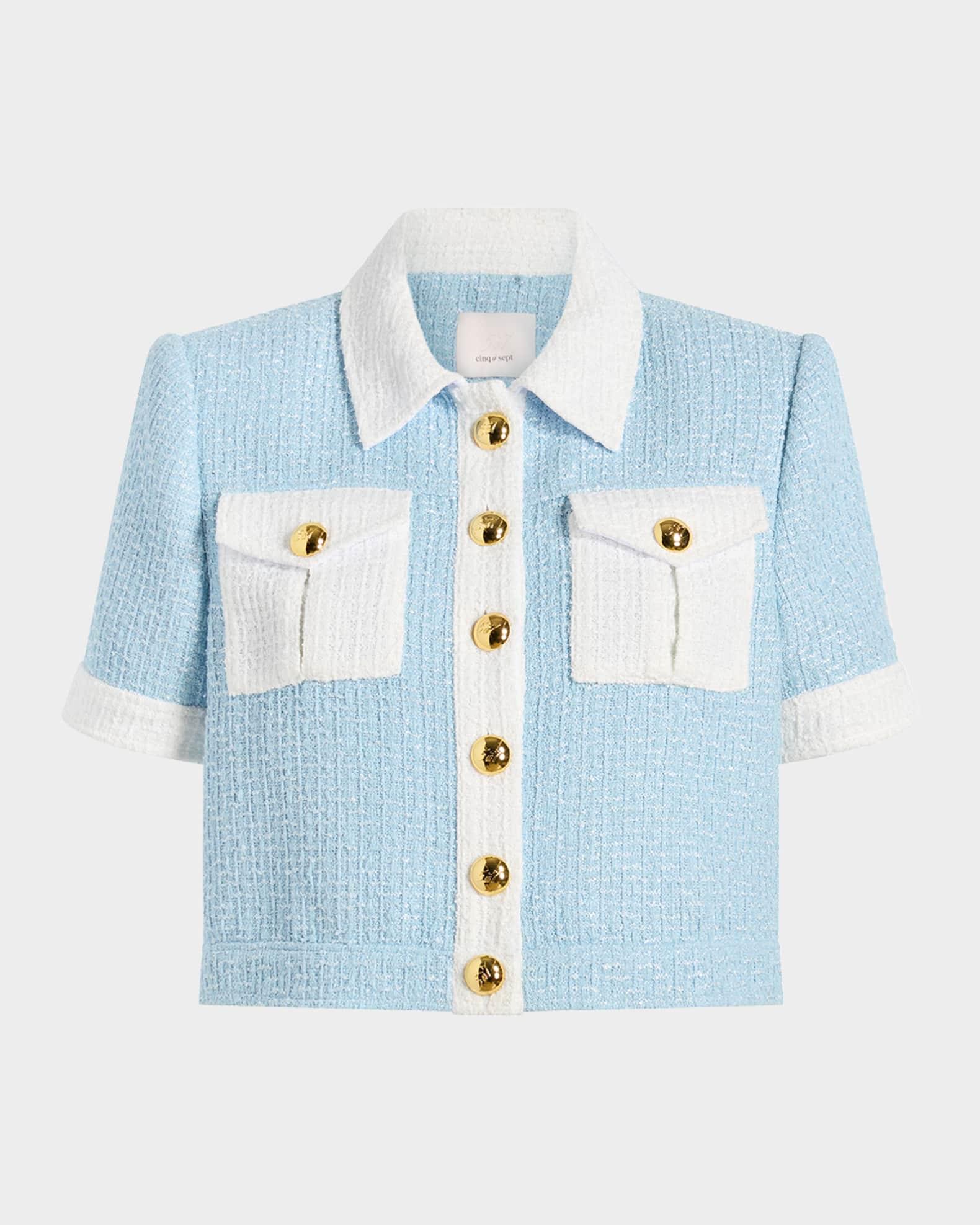 Nissy Short-Sleeve Tweed Jacket Product Image