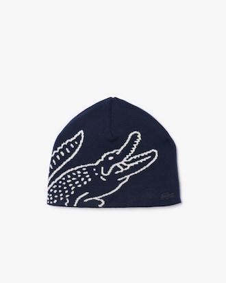 Wool Jacquard Crocodile Beanie Product Image