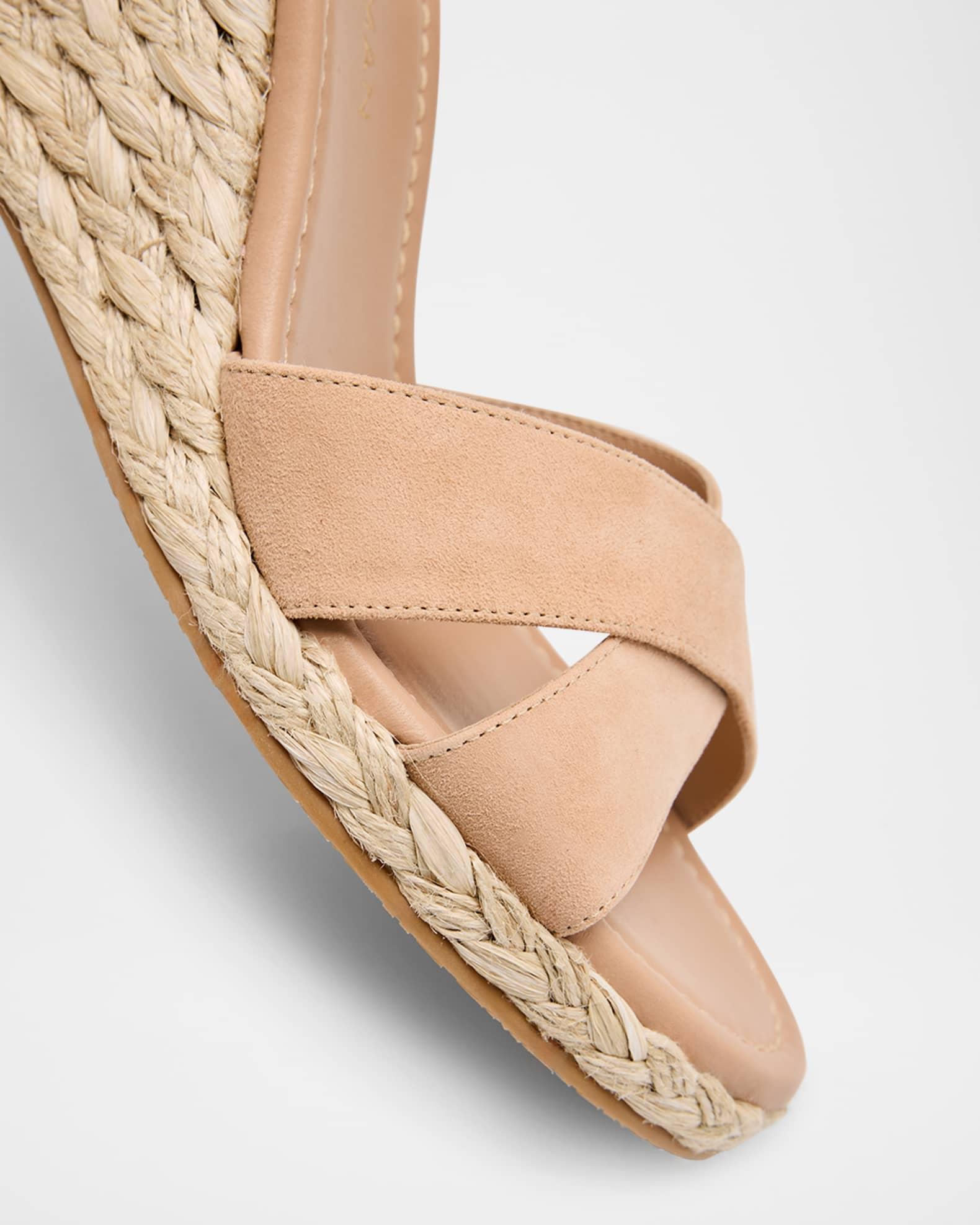 Dayna Suede Crisscross Wedge Espadrilles Product Image