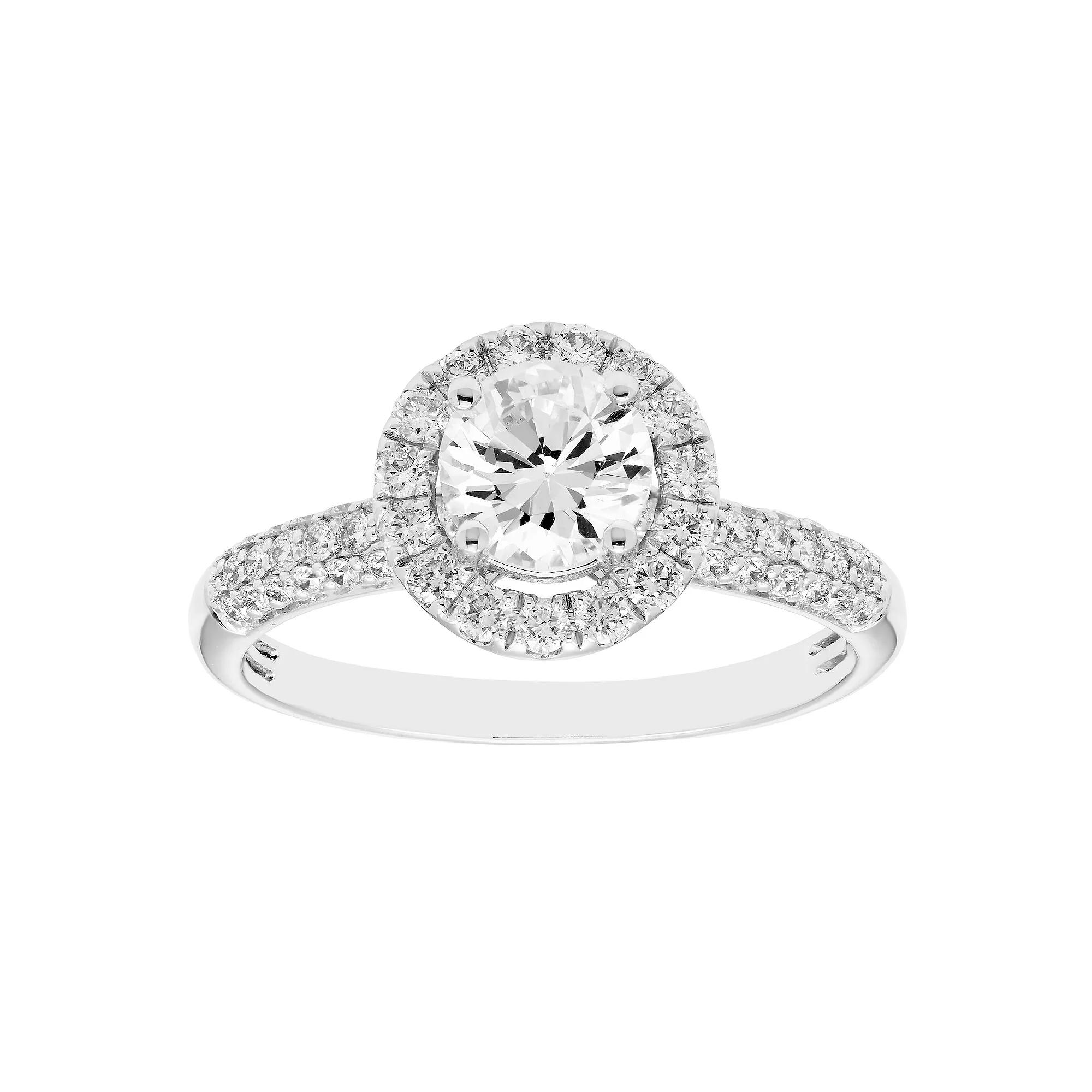 The Regal Collection 14k White Gold 1 1/4 Carat T.W. Certified Diamond Engagement Ring, Womens 14k Whgold Product Image