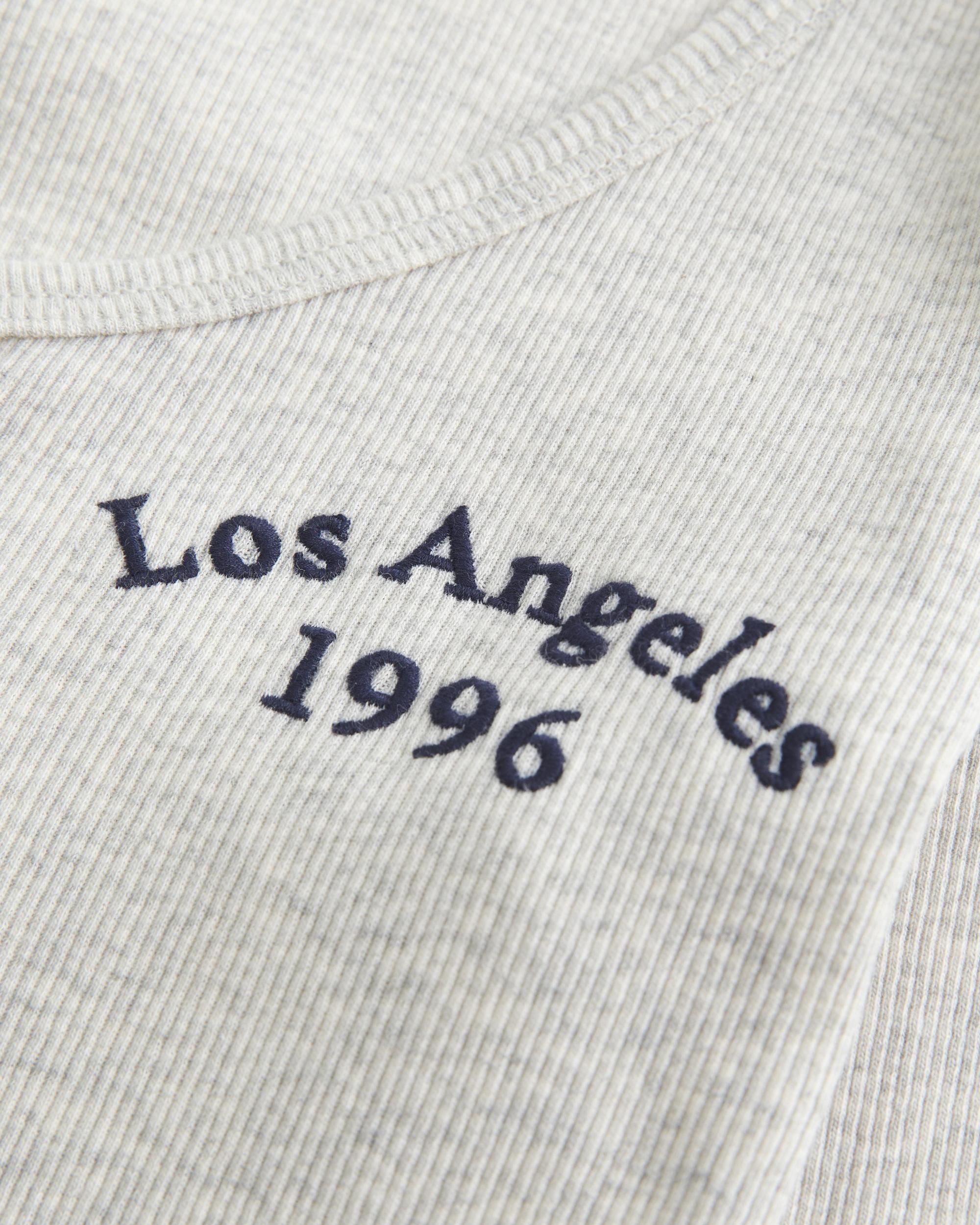 Ribbed Los Angeles Graphic Henley Product Image