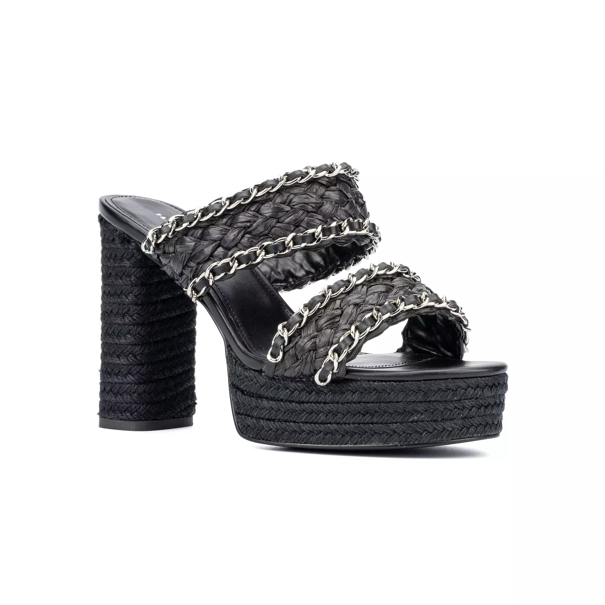 Fashion to Figure Maia Women's Wide Width Sandals, Size: 13 Wide, Black Product Image