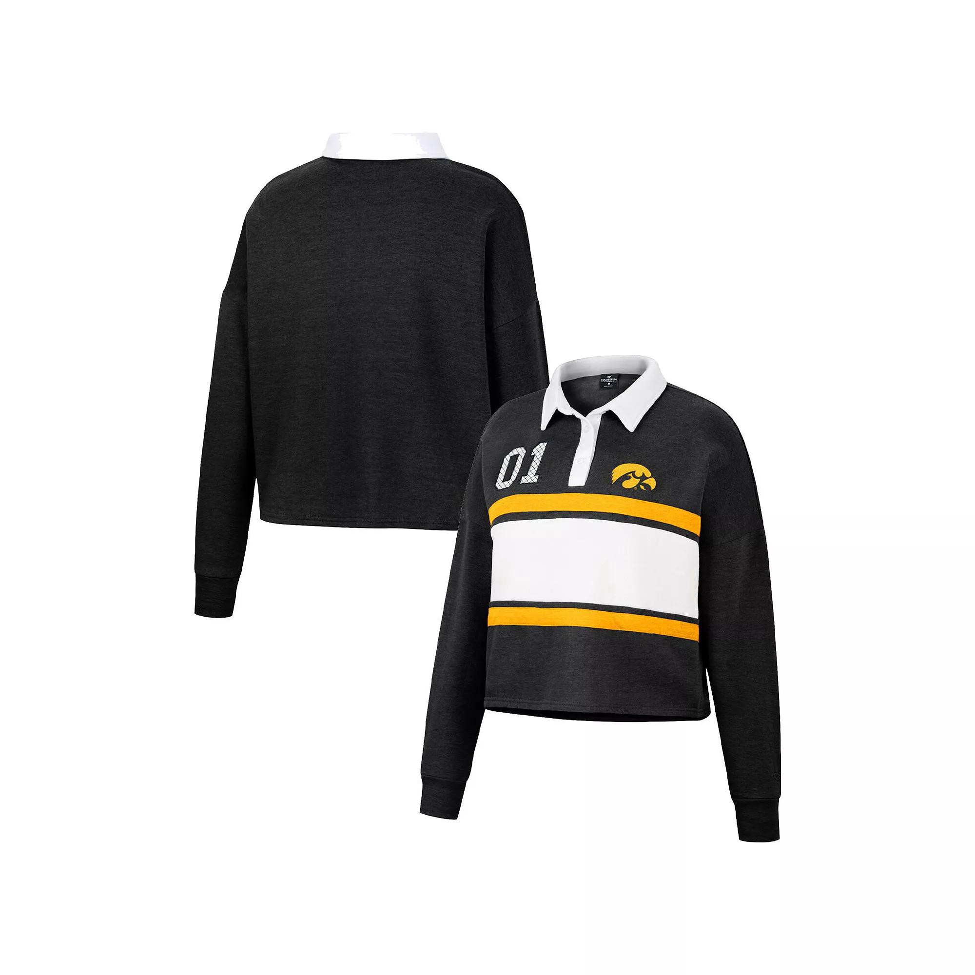 Women's Colosseum Heather Maroon Boston College Eagles I Love My Job Rugby Long Sleeve Shirt,  Product Image