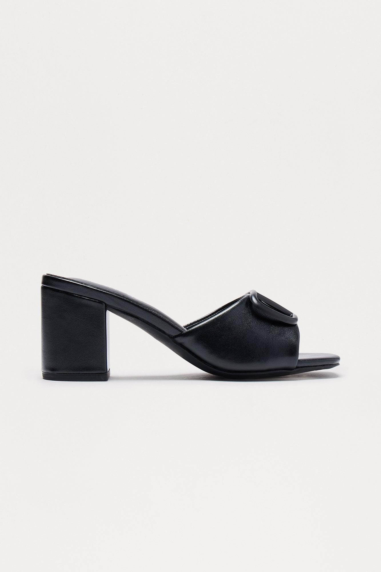 Jonnie Hardware Mules - Black Female Product Image