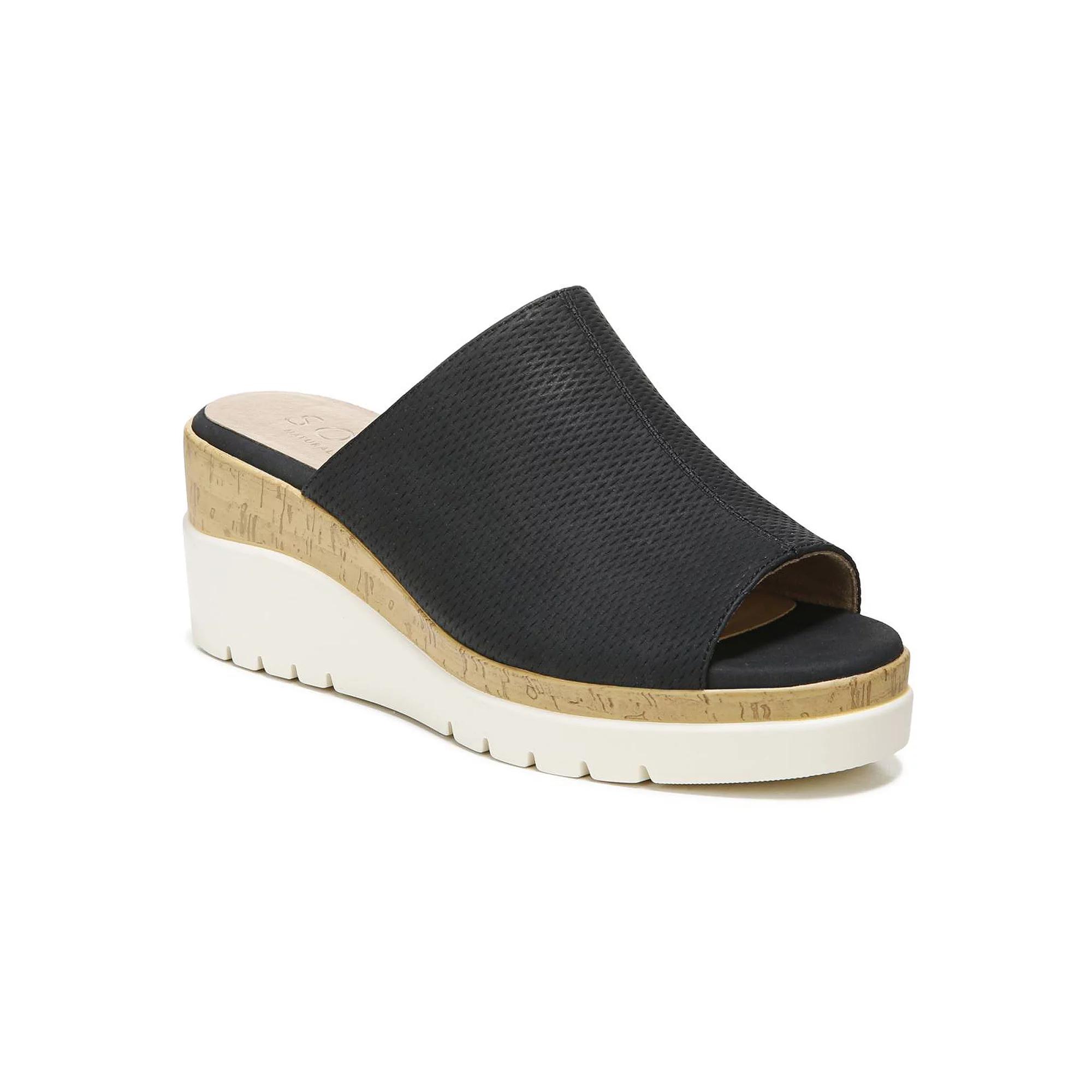 SOUL Naturalizer Goodtimes Womens Slip-On Wedge Sandals Light Brown Product Image