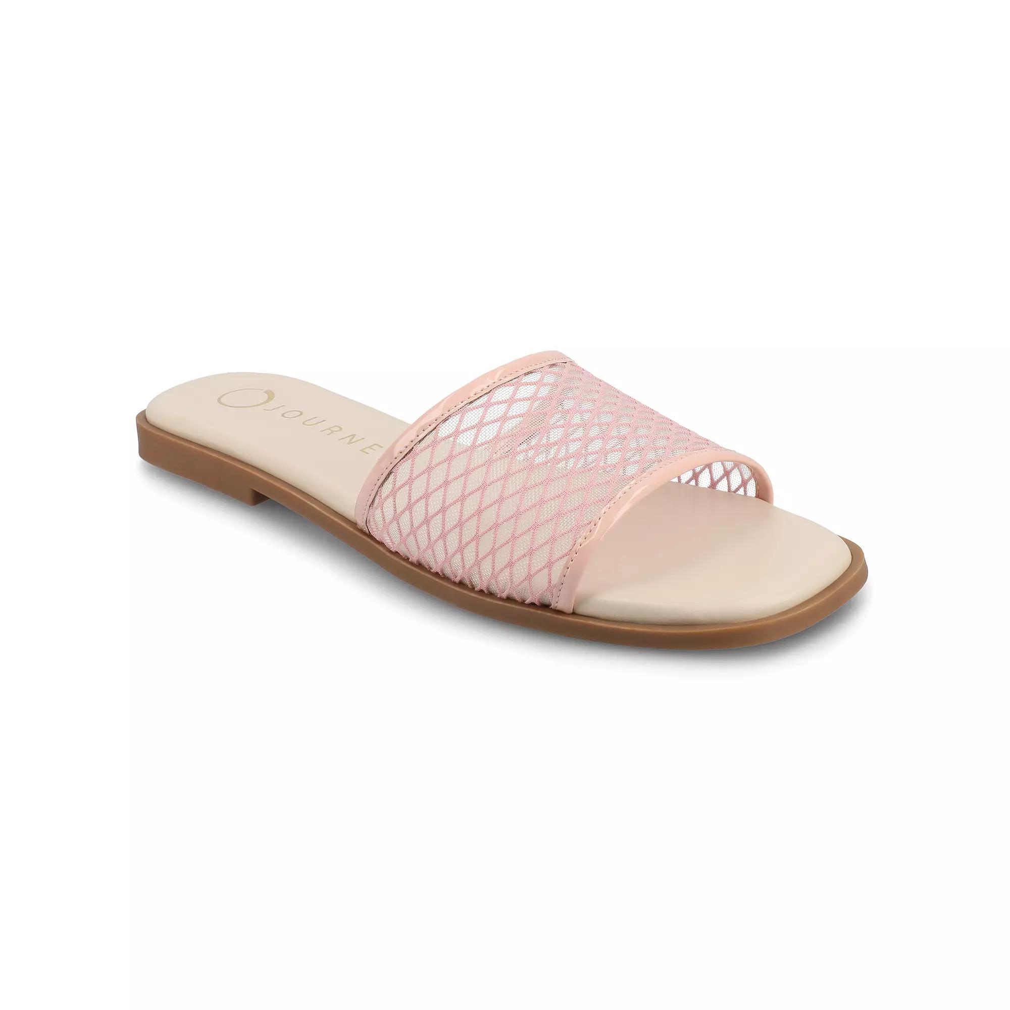 Journee Breckley Women's Slip On Flat Sandals,  Product Image