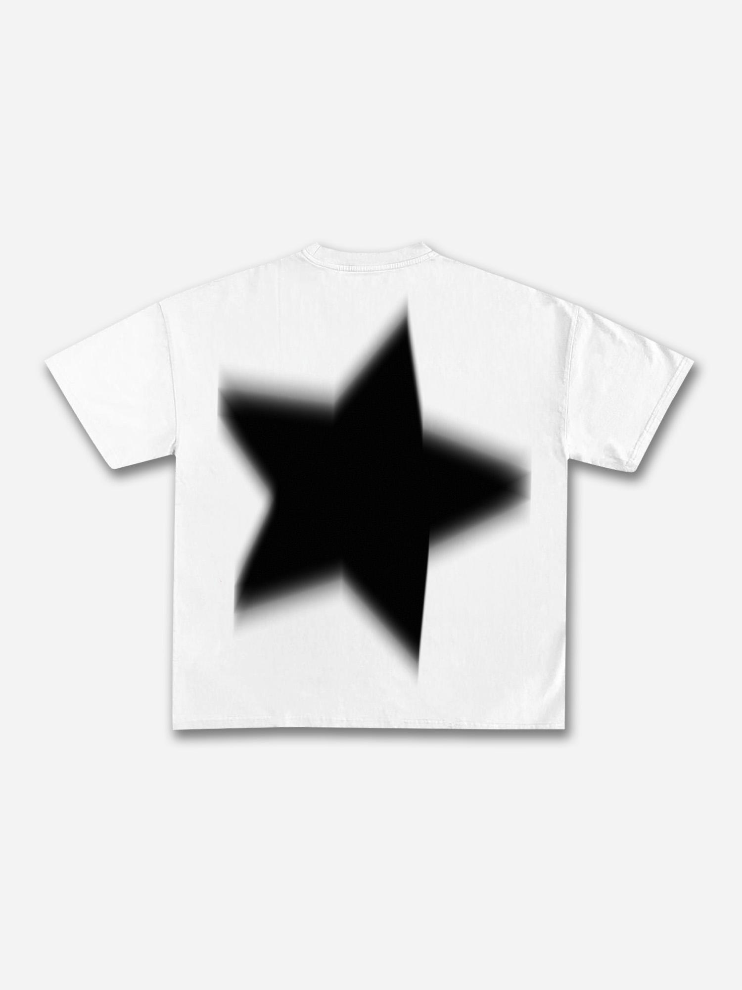 Men's Casual Virtual Shadow Graphics Cotton Short Sleeve T-Shirt Product Image