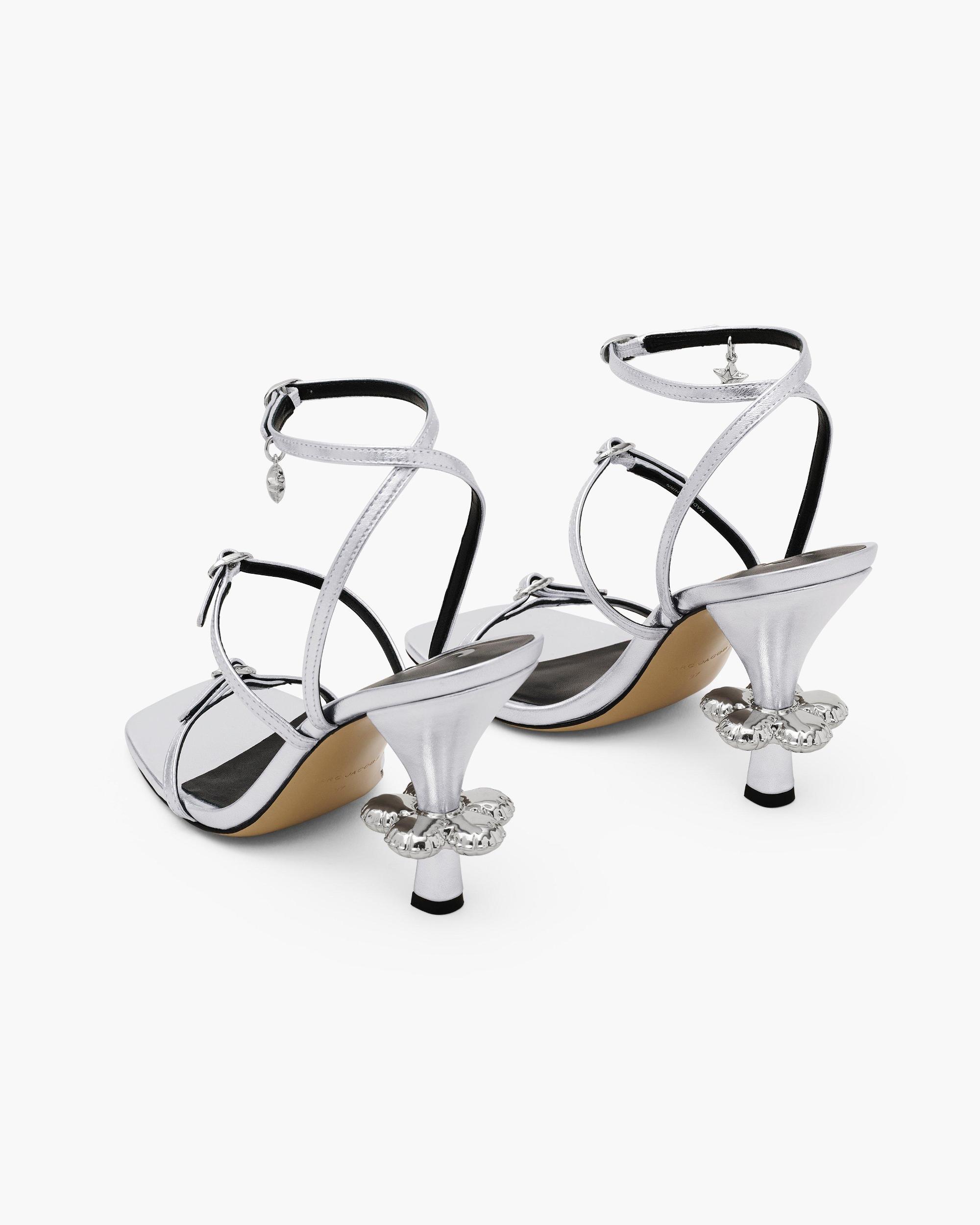 The Metallic Leather Daisy Heel Product Image