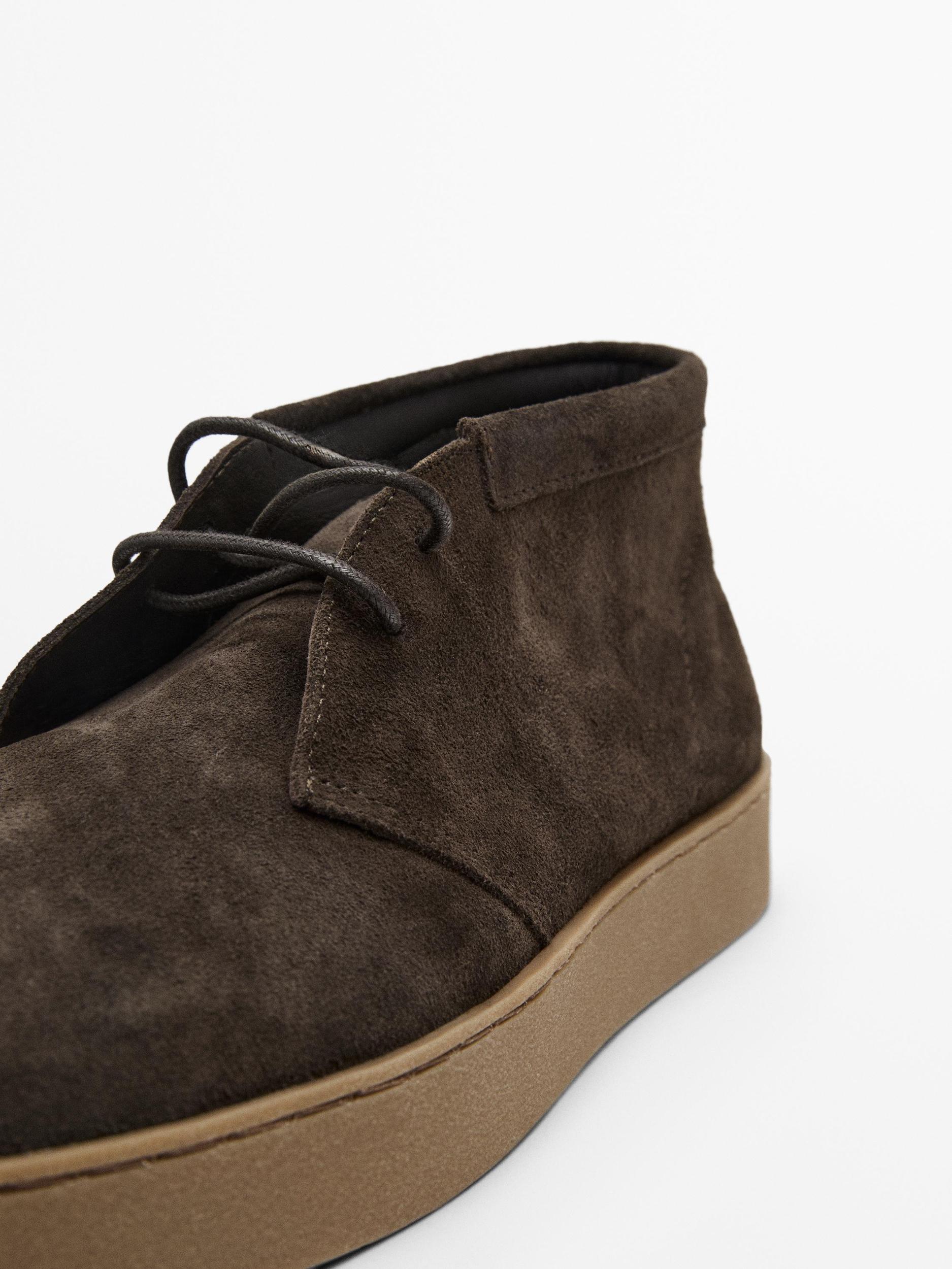 Soft split suede ankle boots Product Image