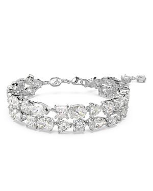 Swarovski Mesmera Mixed Cut Double Row Bracelet in Rhodium Plated Product Image