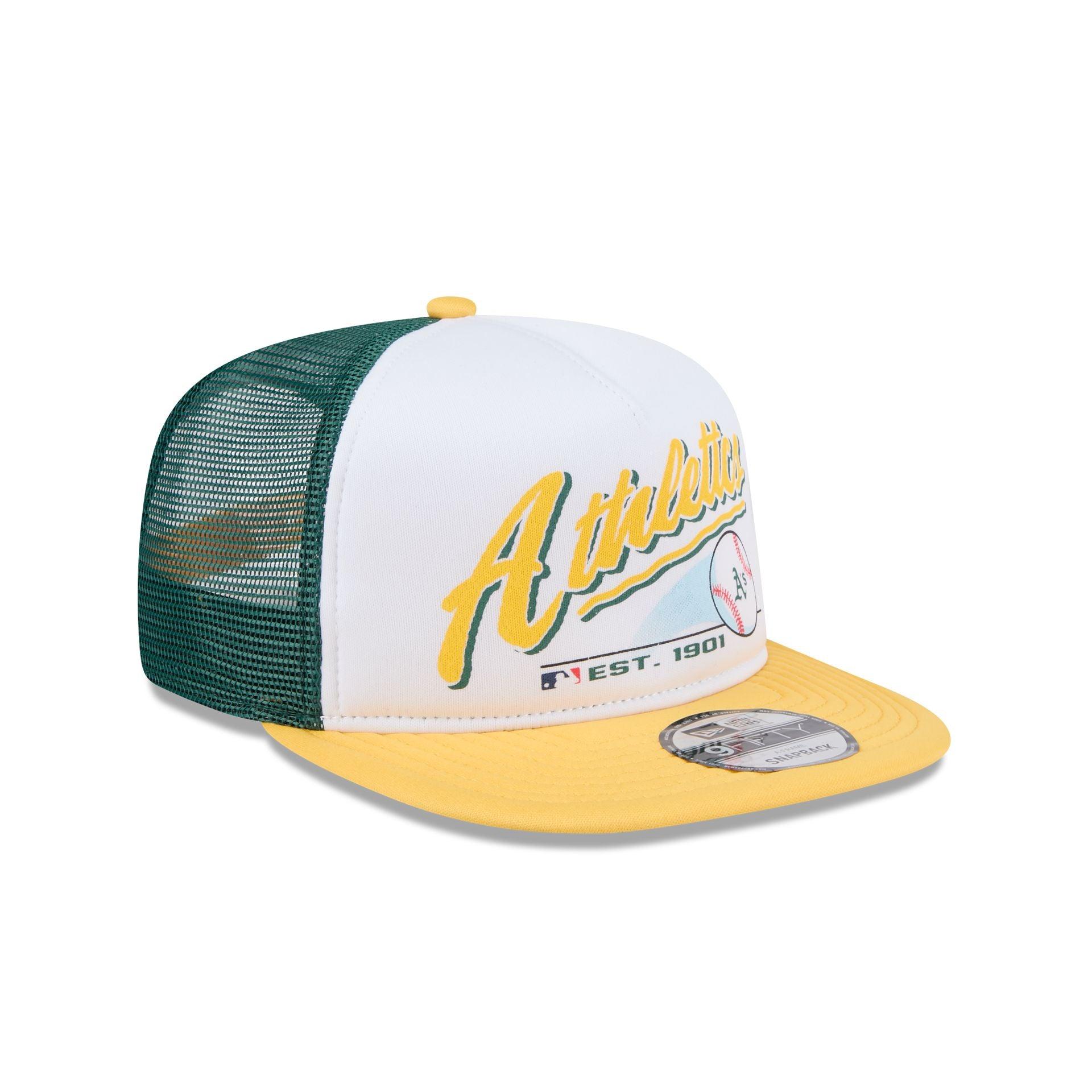 Athletics Retro Script 9FIFTY A-Frame Trucker Hat Male Product Image