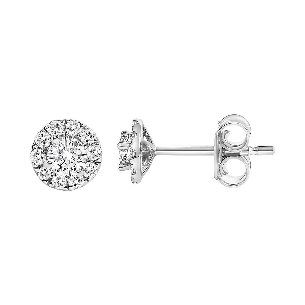 Haus of Brilliance 14k White Gold 1/3 Carat T.W. Lab-Grown Diamond Stud Earrings, Women's Product Image