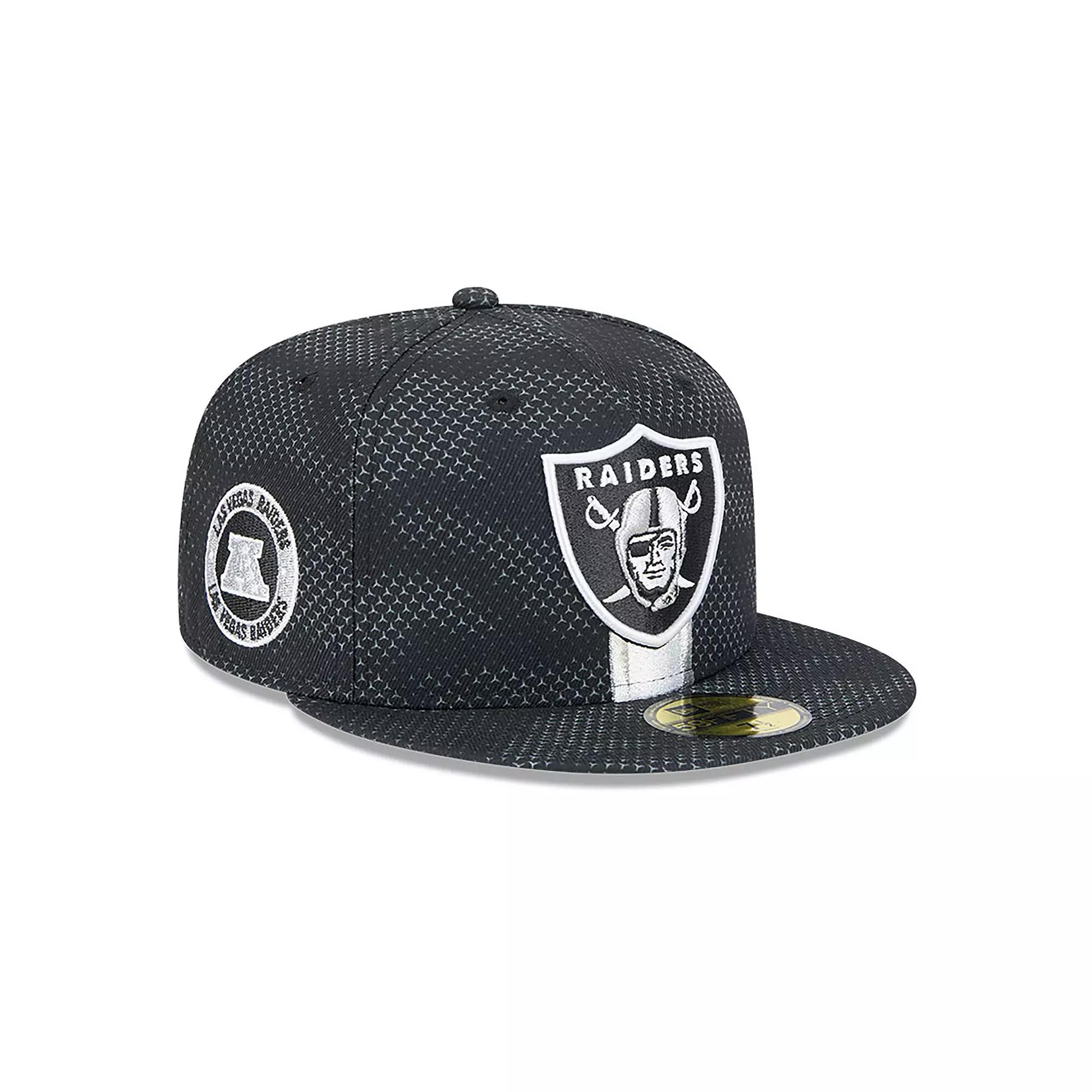 Men's New Era  Black Las Vegas Raiders 2024 Sideline 59FIFTY Fitted Hat, Size: 7 1/2, Lvr Black Product Image