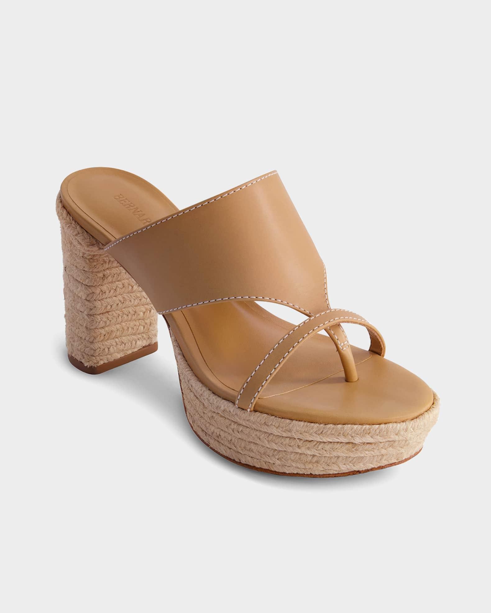 Tera Leather Espadrille Slide Sandals Product Image