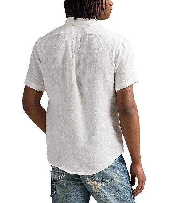 Polo Ralph Lauren Solid Linen Short Sleeve Woven Shirt Product Image