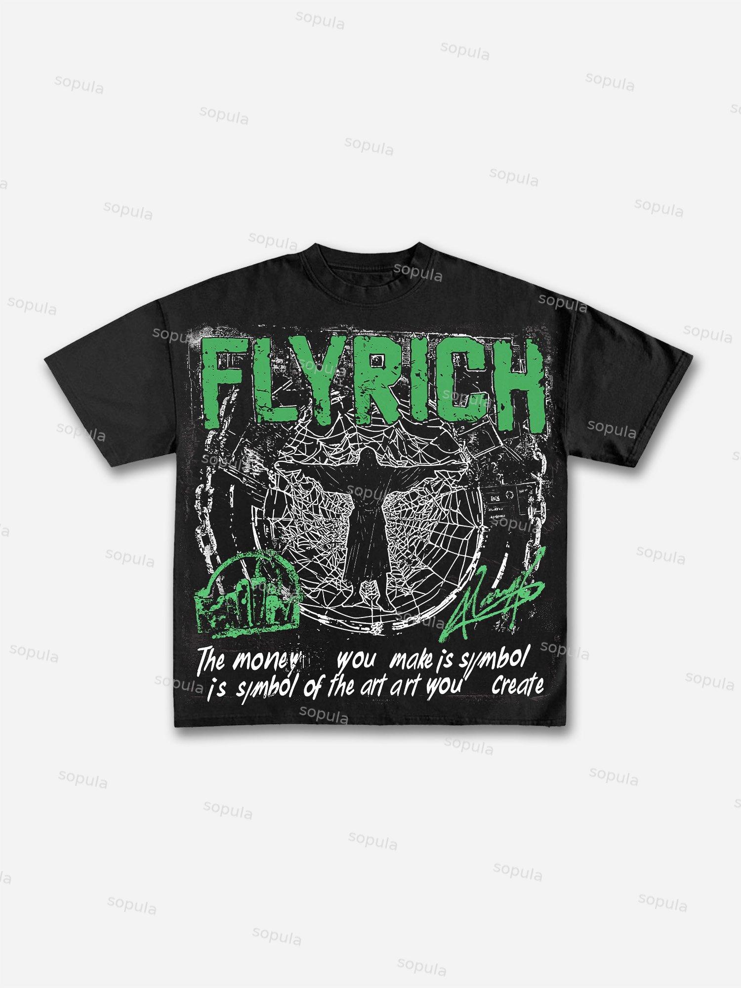 Vintage God Redeems Graphic Print Cotton T-shirt Product Image