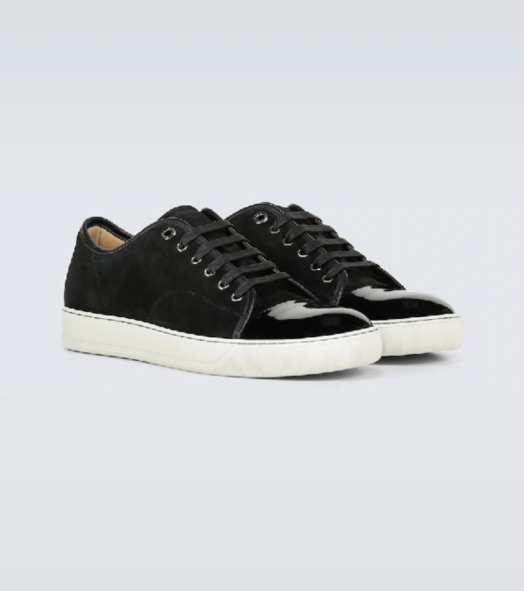 Black DBB1 Suede & Patent Leather Sneakers Product Image