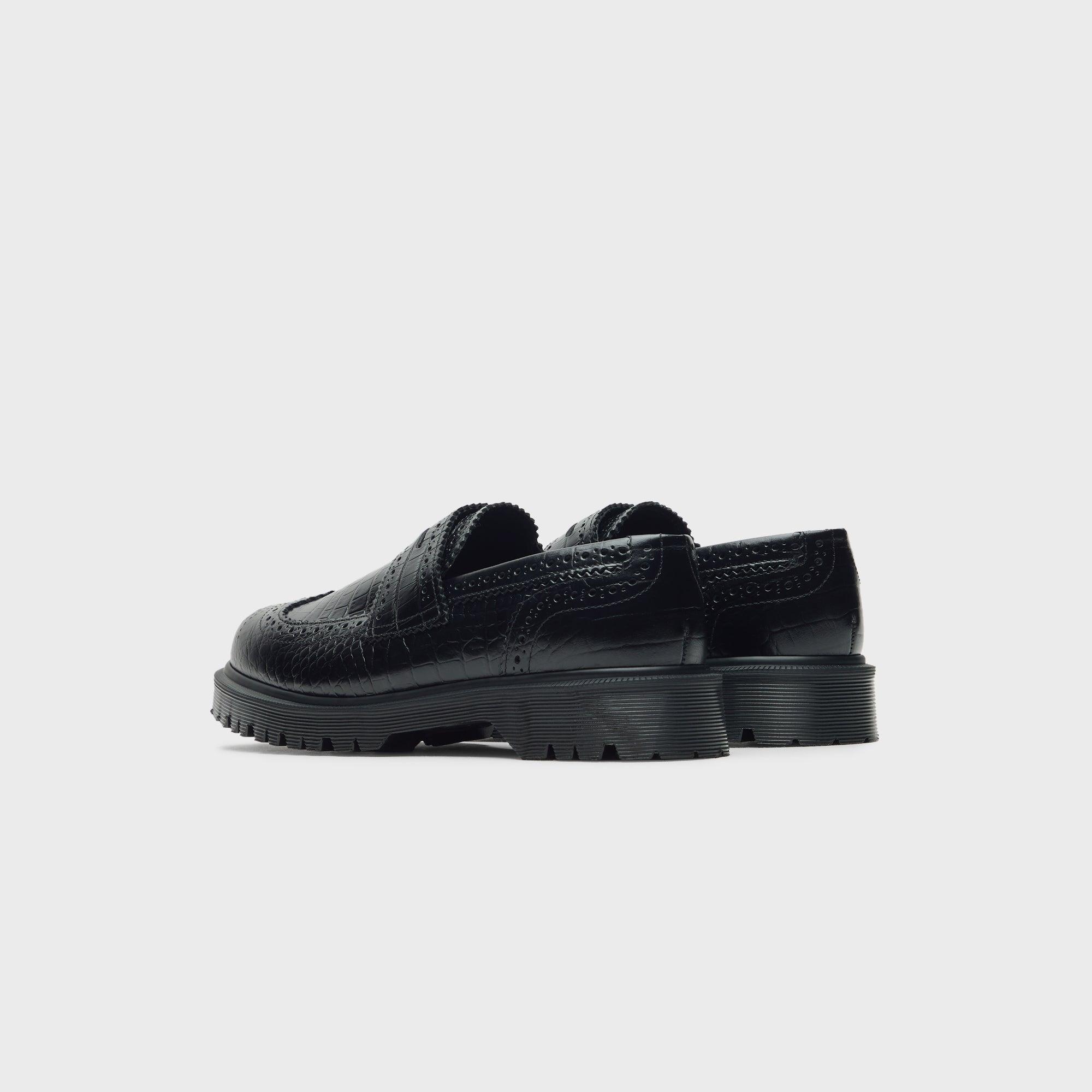Dr. Martens Penton Brogue Emboss Leather Loafers - Black Male Product Image